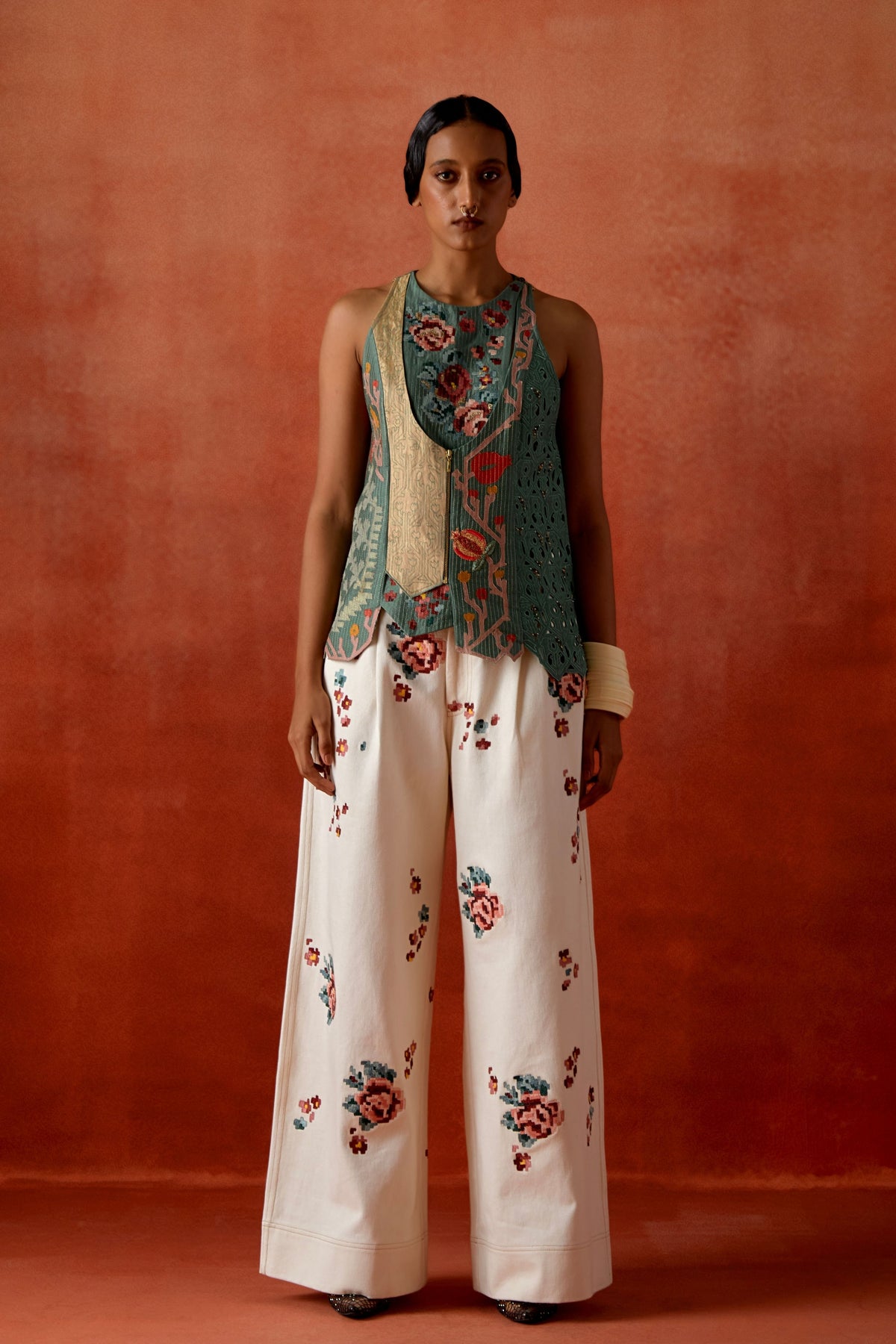 Angrakha Denim Co-ord Set