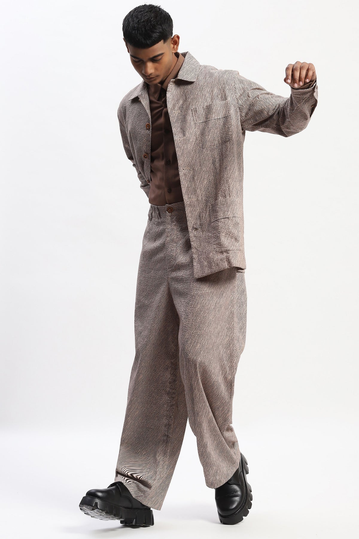 Multi Diagonal Print Trouser