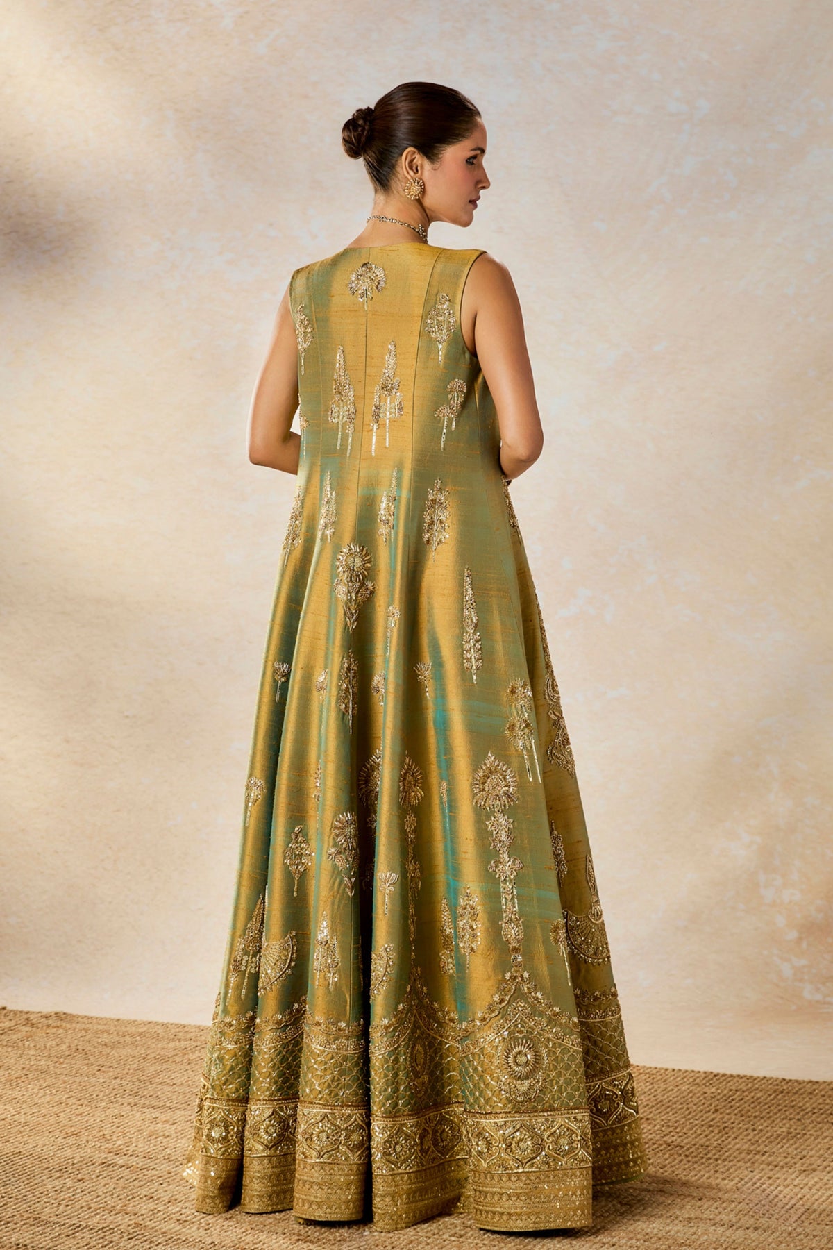 Kesar Varak Long Jacket Set