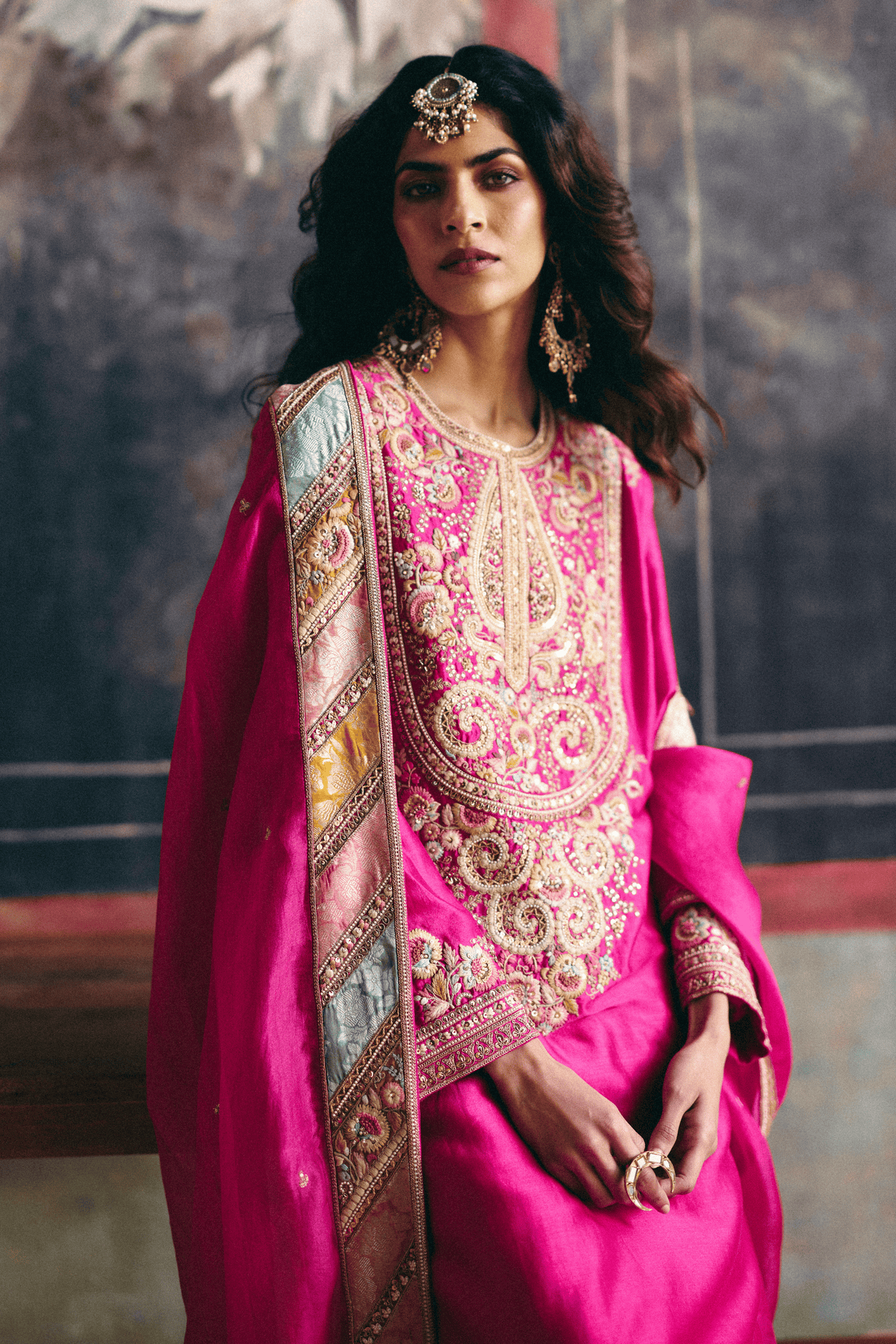 Fuchsia Pink Straight Kurta Set