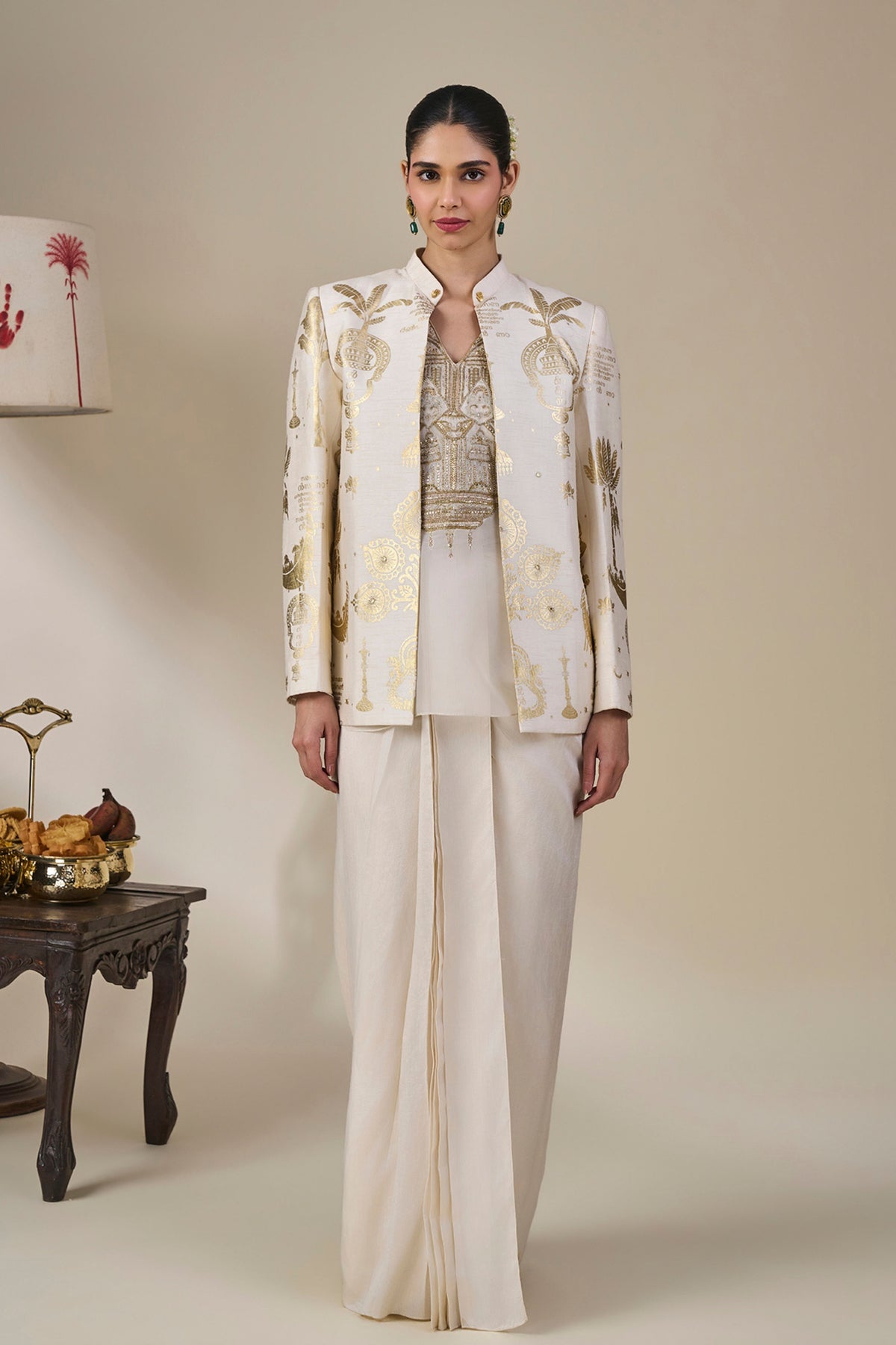 Ivory Malabar Golden Tales Skirt Set