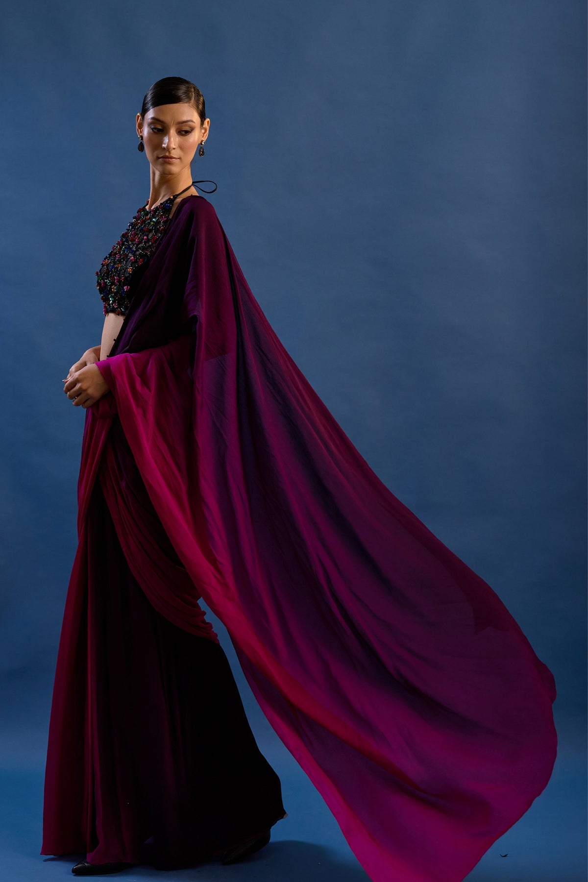 Helen Draped Saree Set