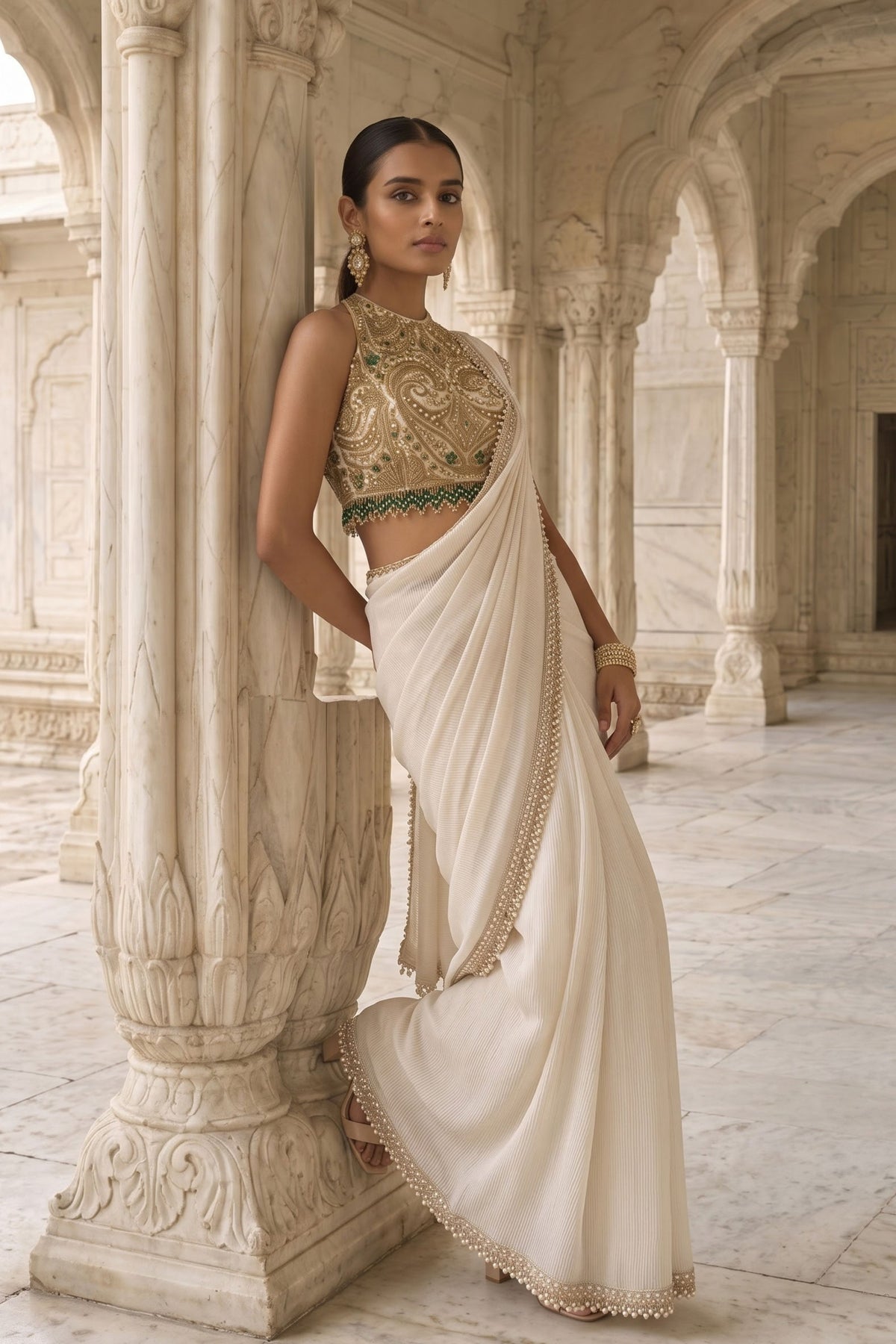Heera Bag  Draped Saree Set