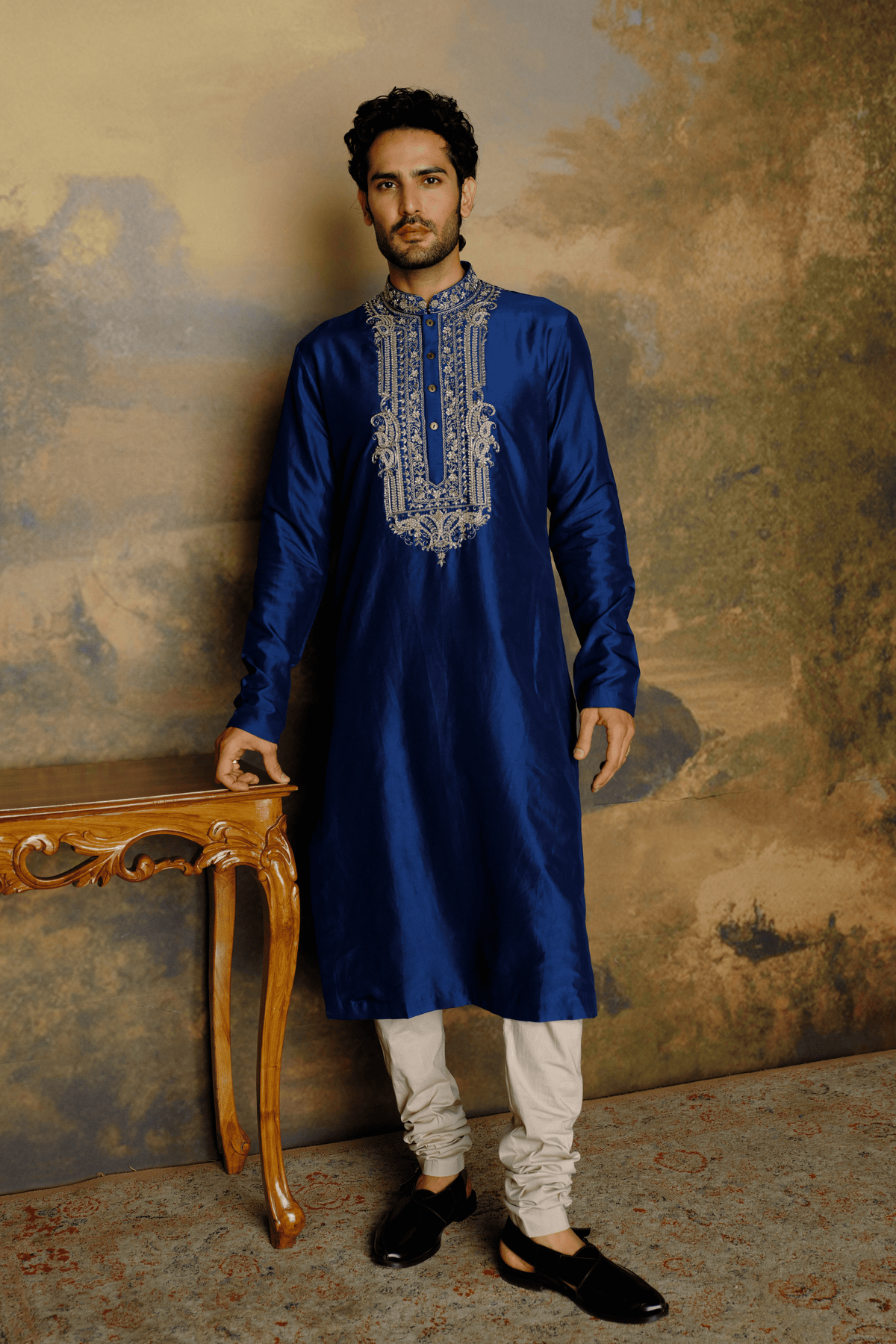 Embroidered Kurta With Chudidar