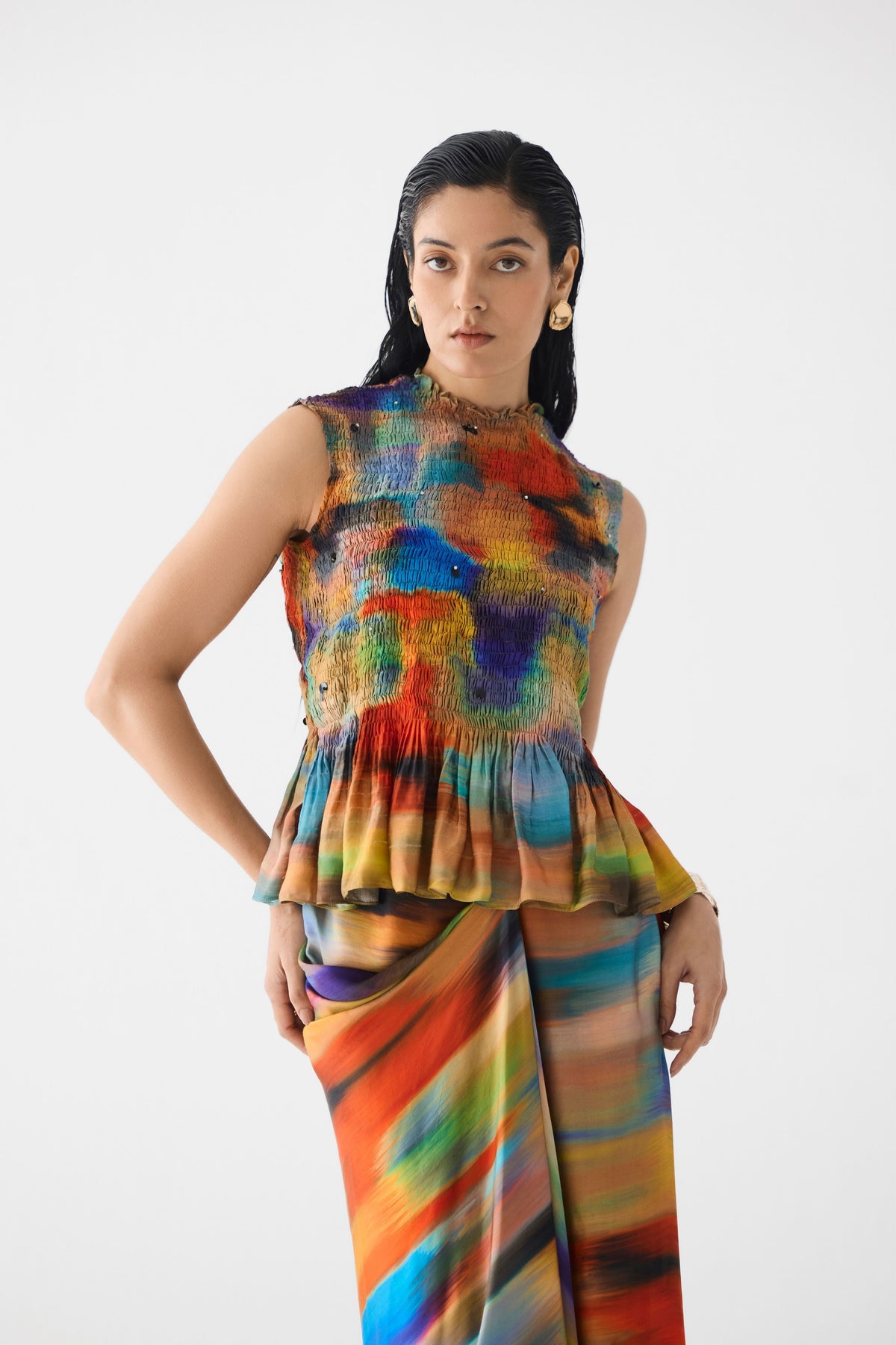 Night Queen Ruching Top & Knot Skirt