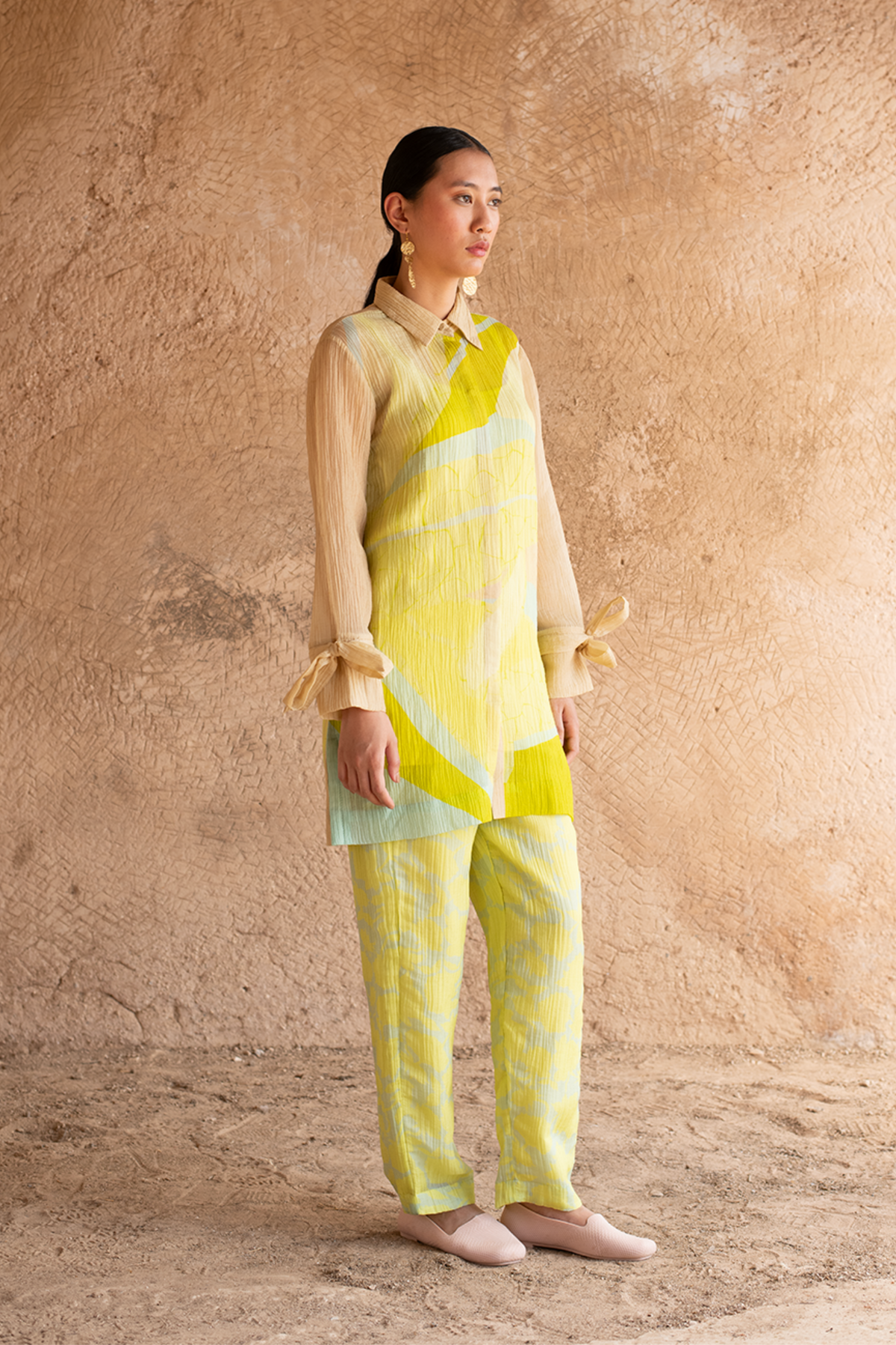 Lime Yellow Three Pc Co-ord Set