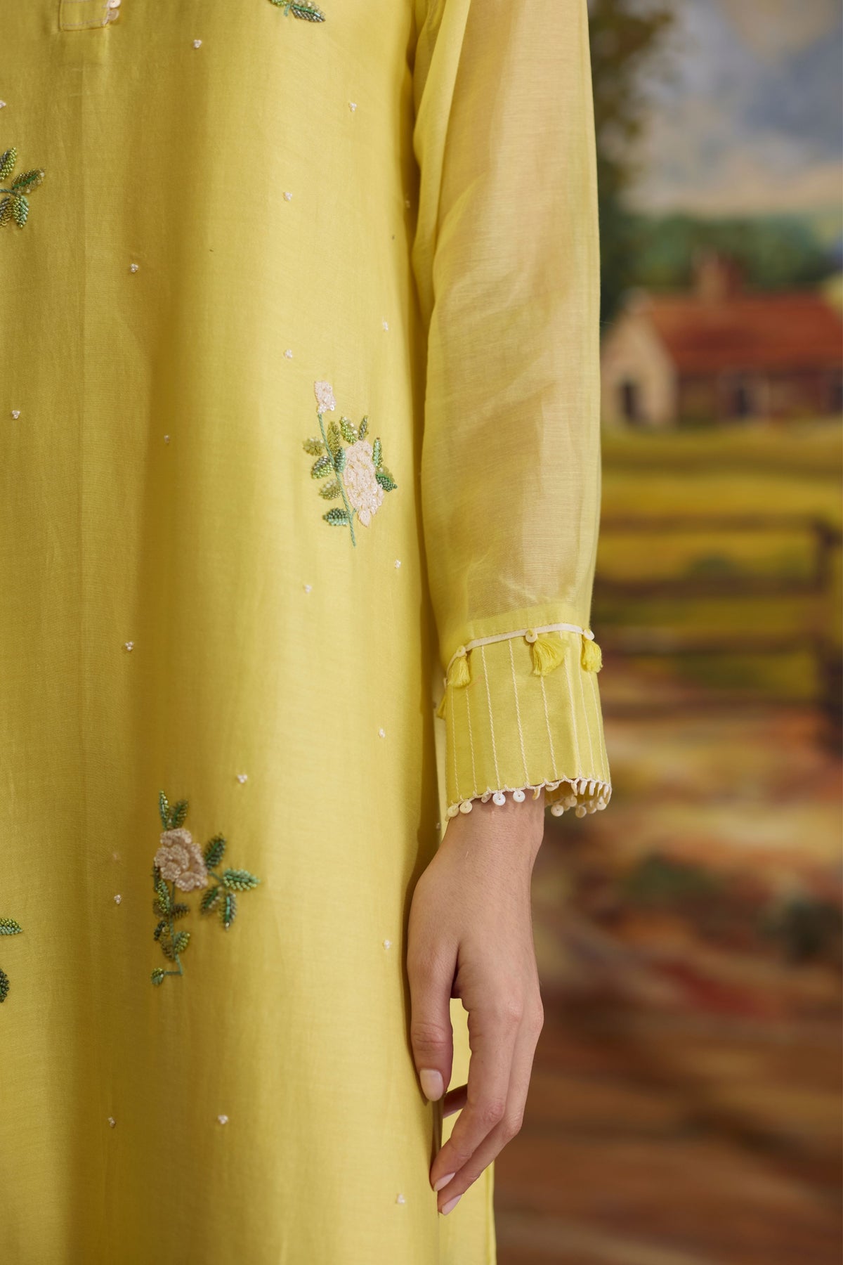 Sunray Floral Beaded Dress