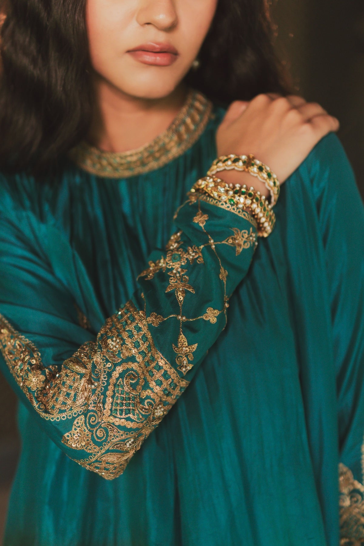 Suhani Brown-teal Tunic Set