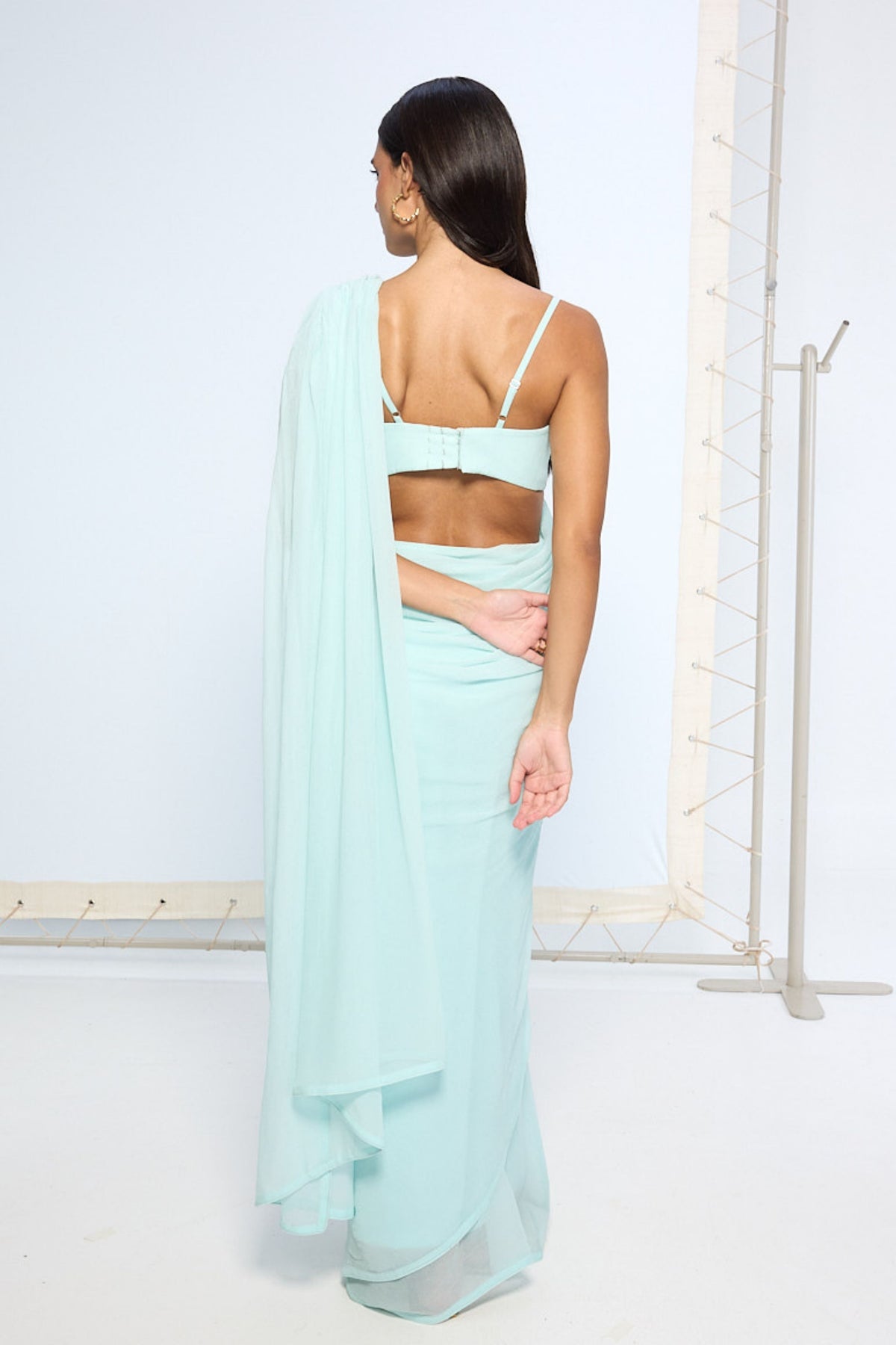 Ice Blue Movable Saree