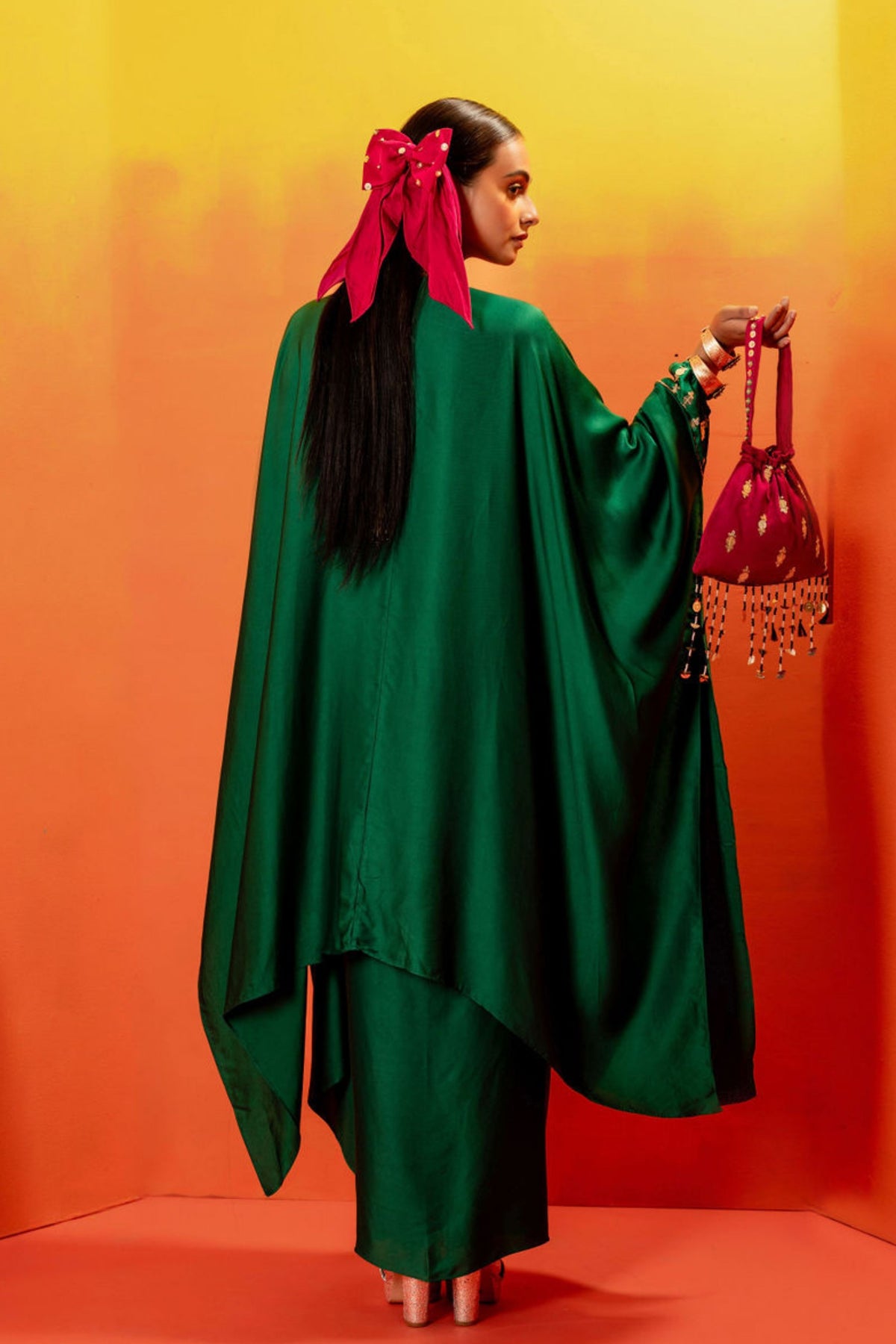 Vani Green Festive Kaftan