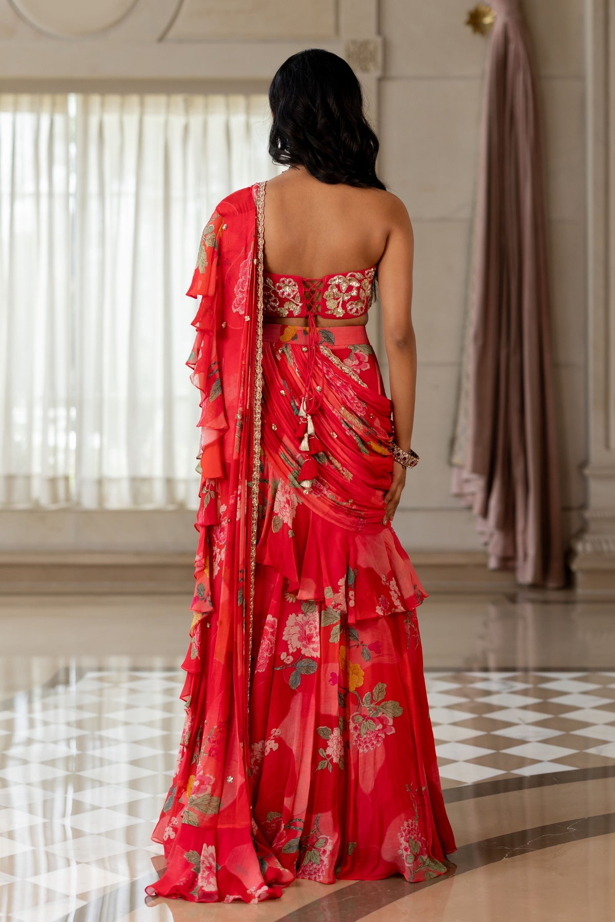 Tatiana Drape Saree Set