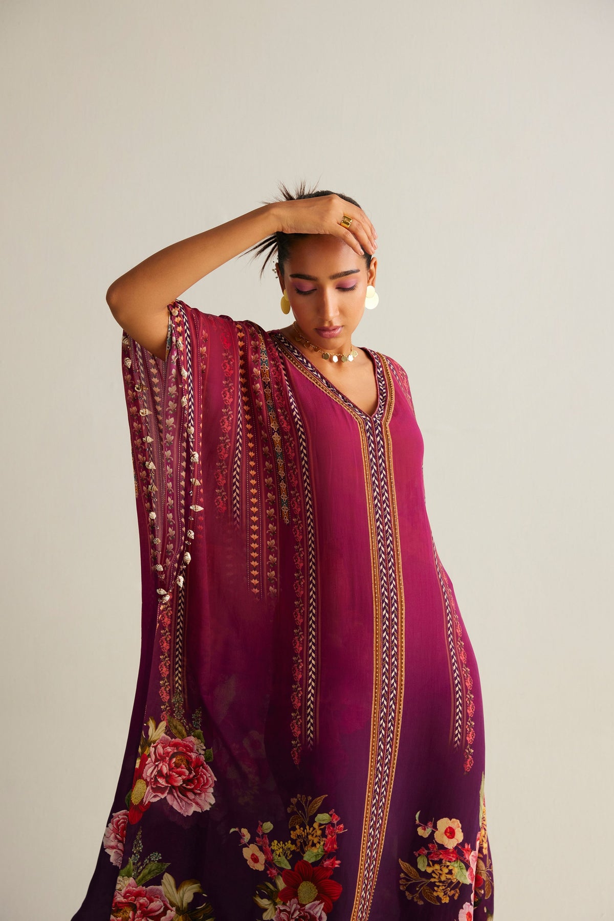 Ombre Floral Nayra Kaftan