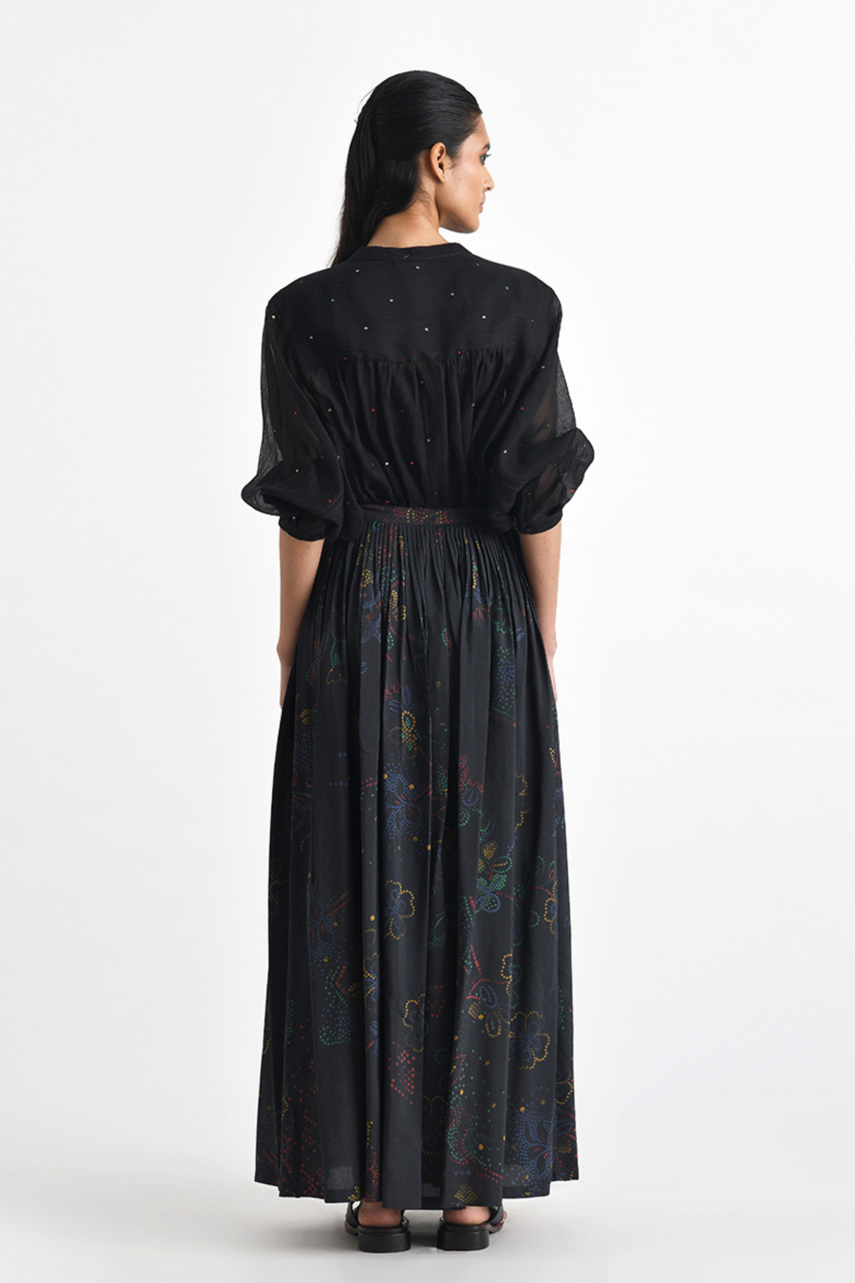 Pella Pleated Black Skirt