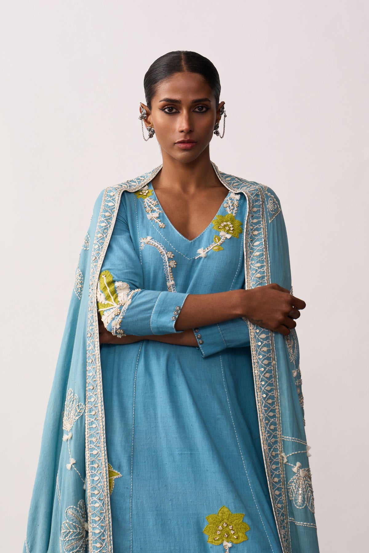Rani Laxmi Blue Dupatta