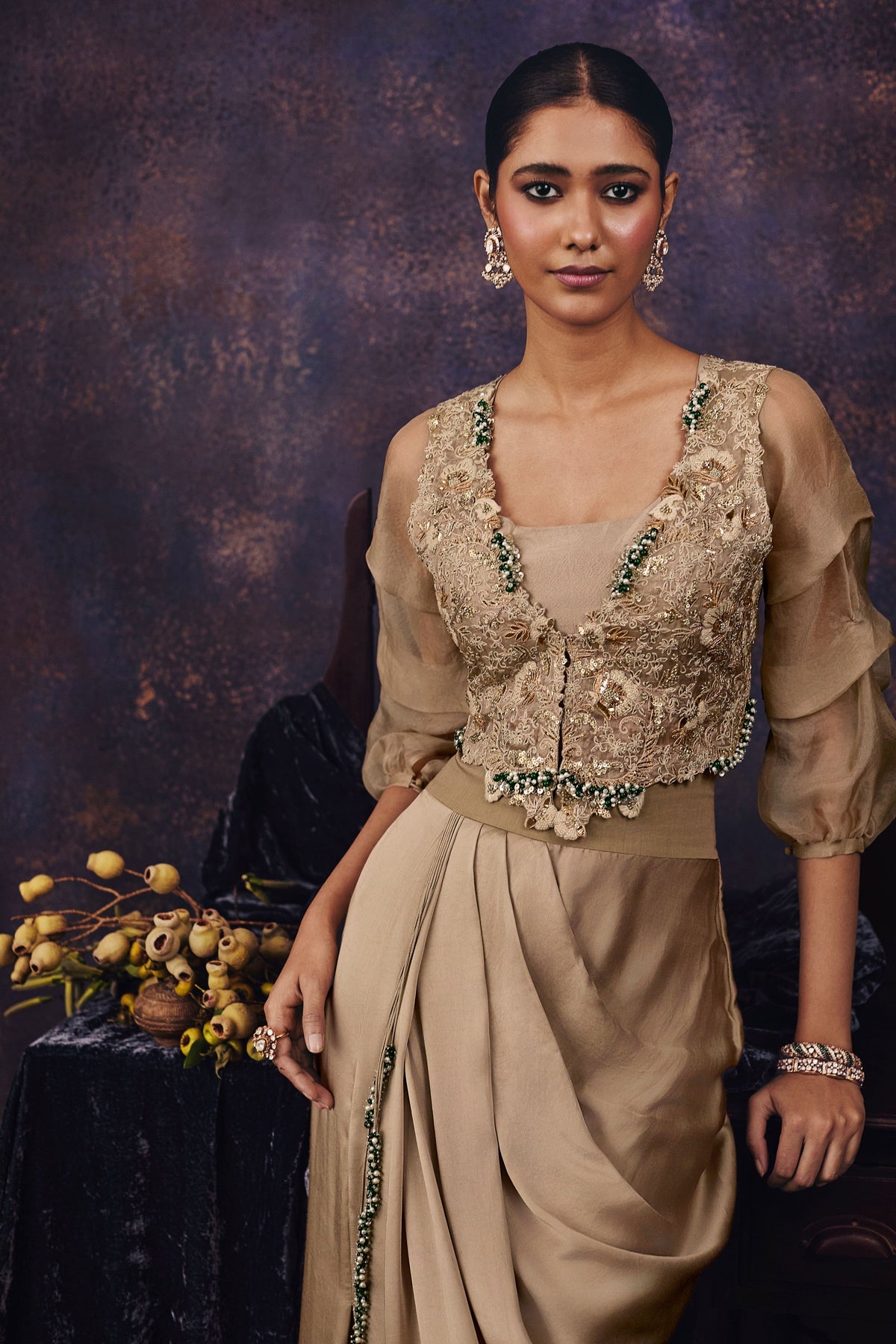 Up Mukesh Jacket Set