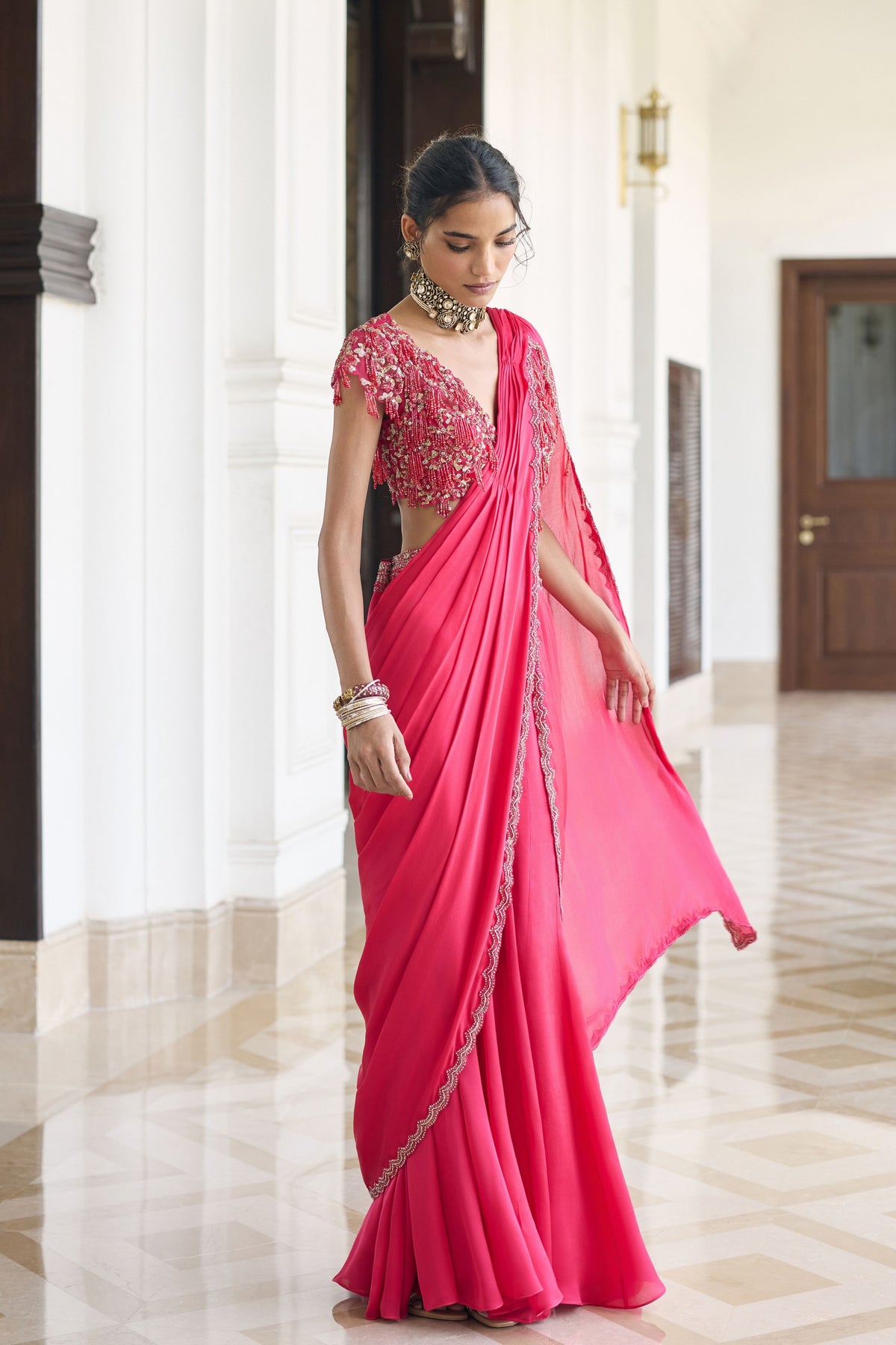 Lantana Draped Saree Set