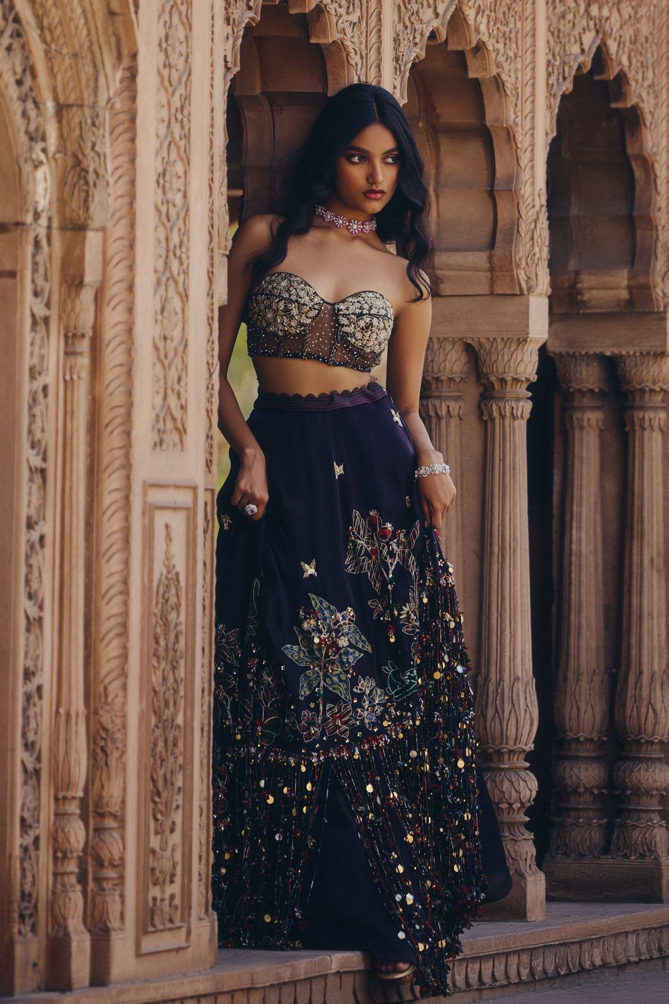 Twilight Grace Lehenga Set - Vaishali Agarwal - Elahe