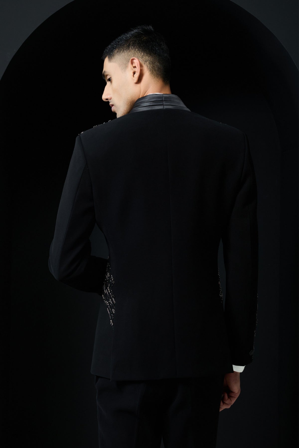 Pearl Cutdana Tuxedo Set