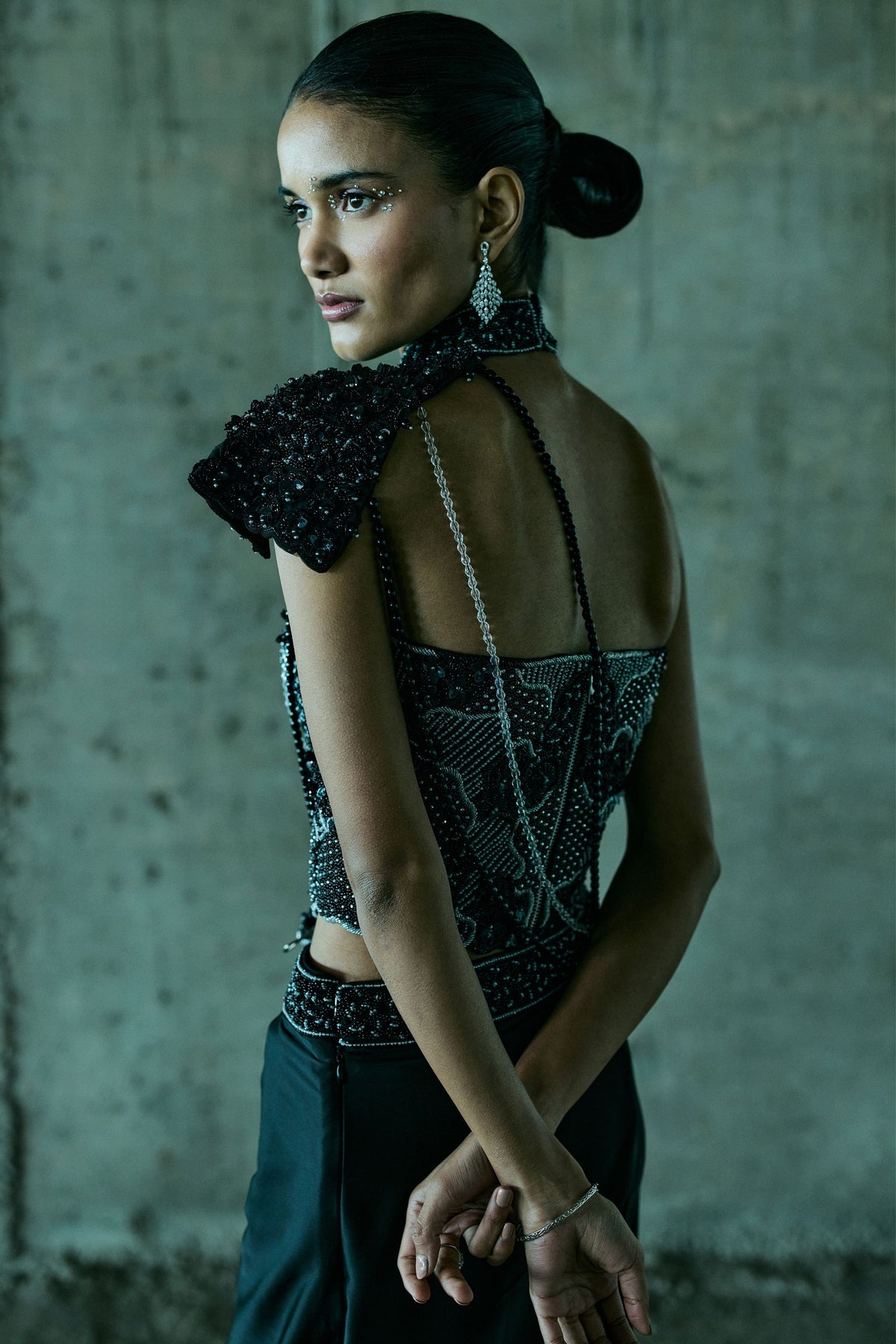 Black Corset and Skirt Set