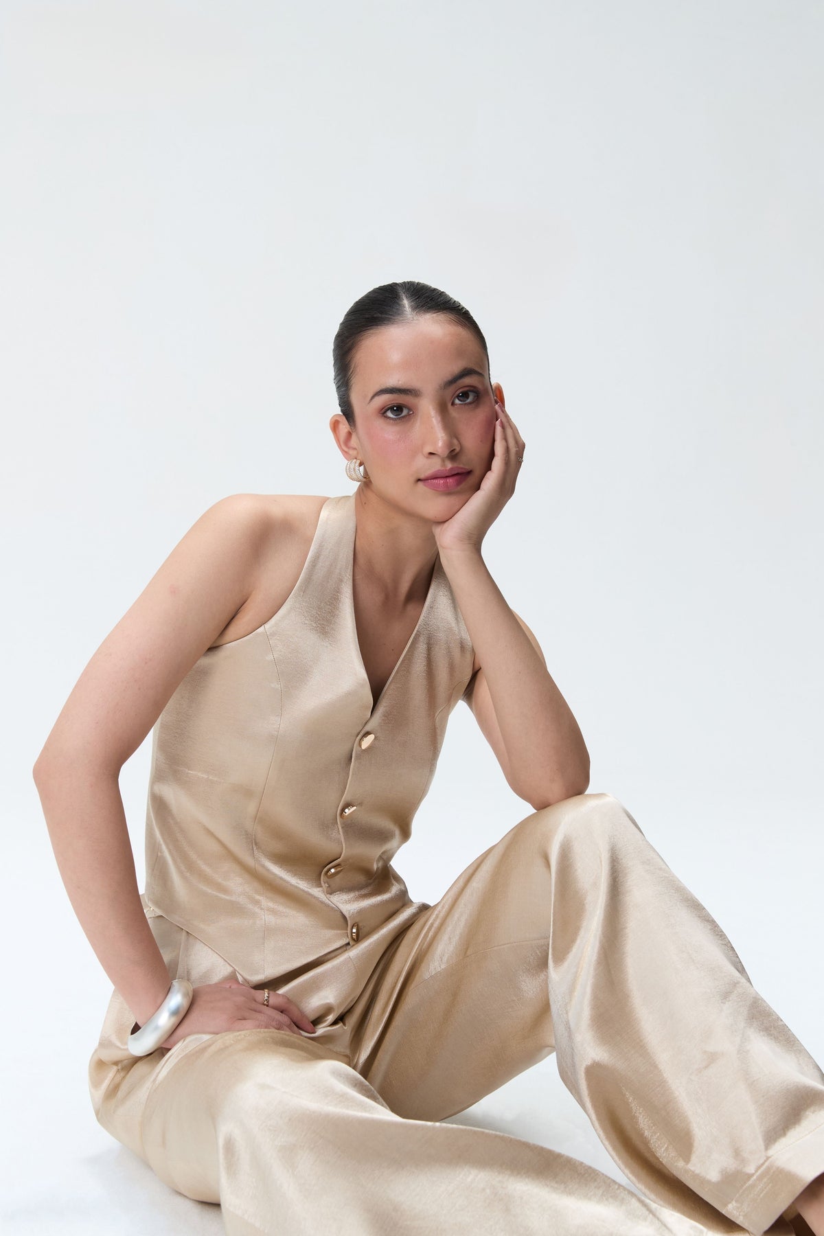Champagne Halter Waistcoat