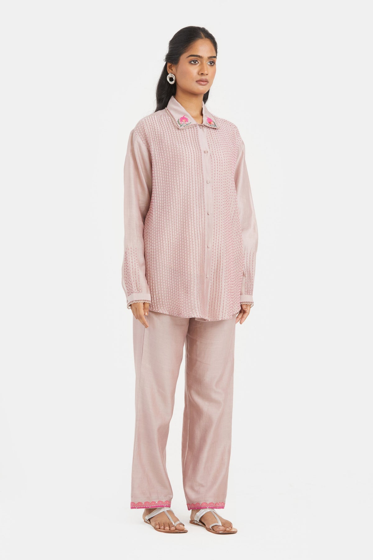 Lilac Silk Chanderi Co-ord Set