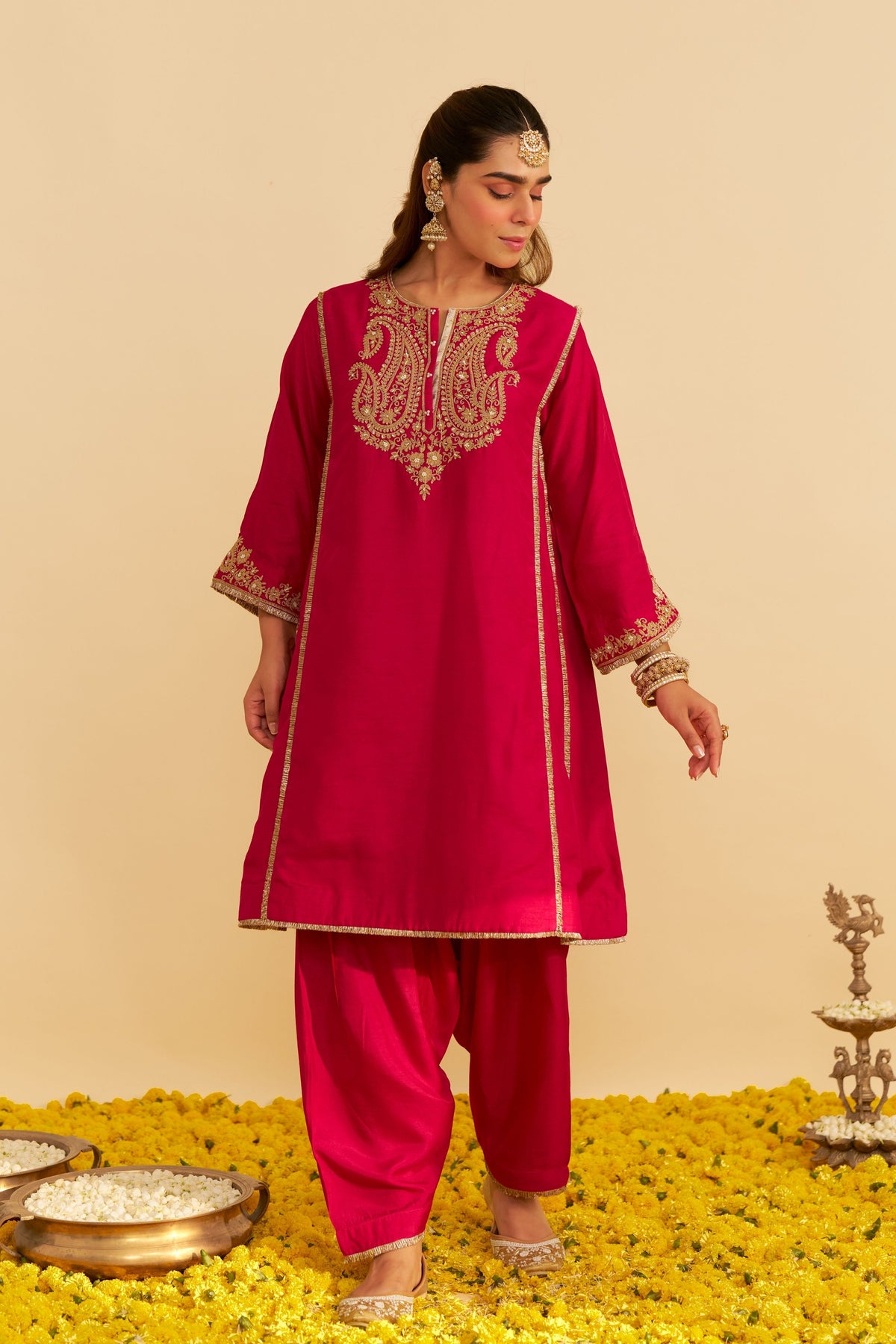 Hotpink Chuga With Salwar