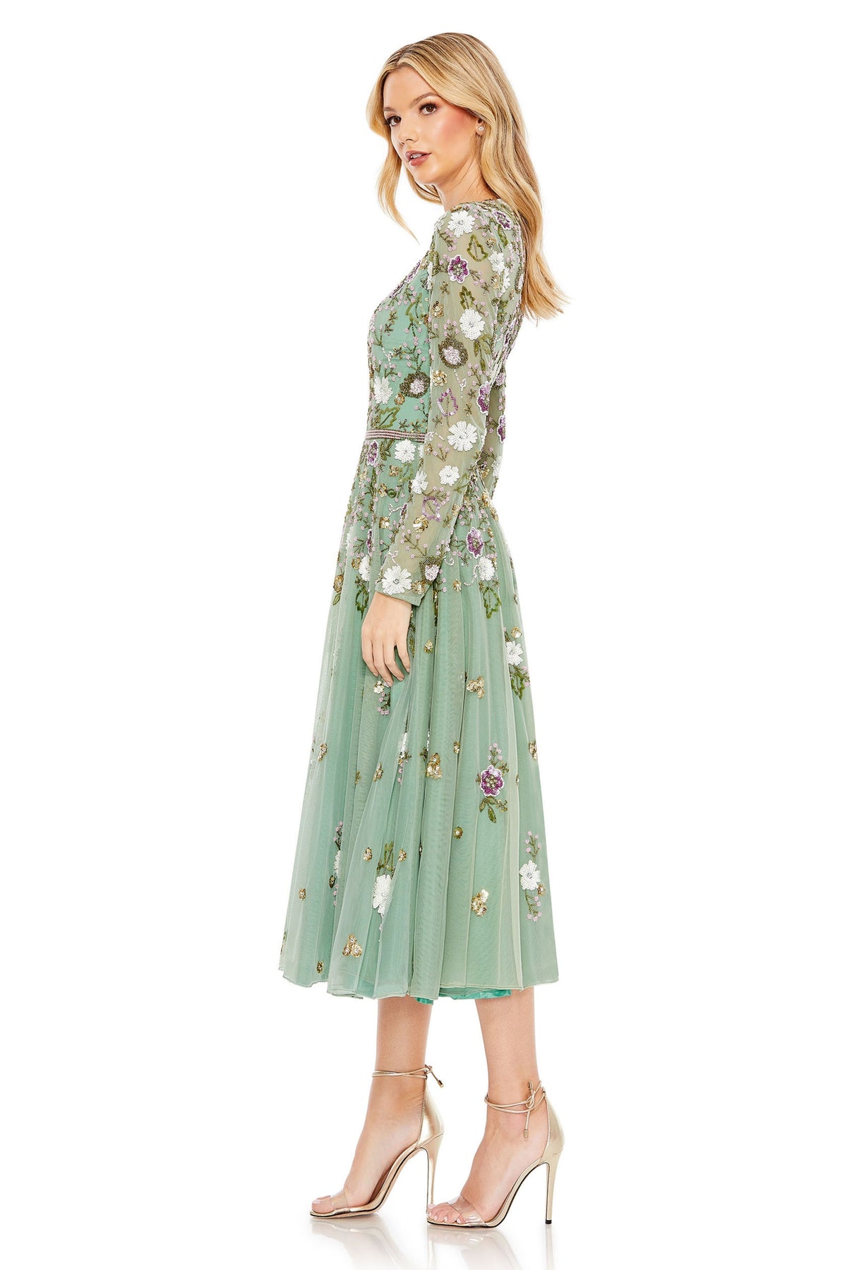 Midi Floral Sage Multi Dress
