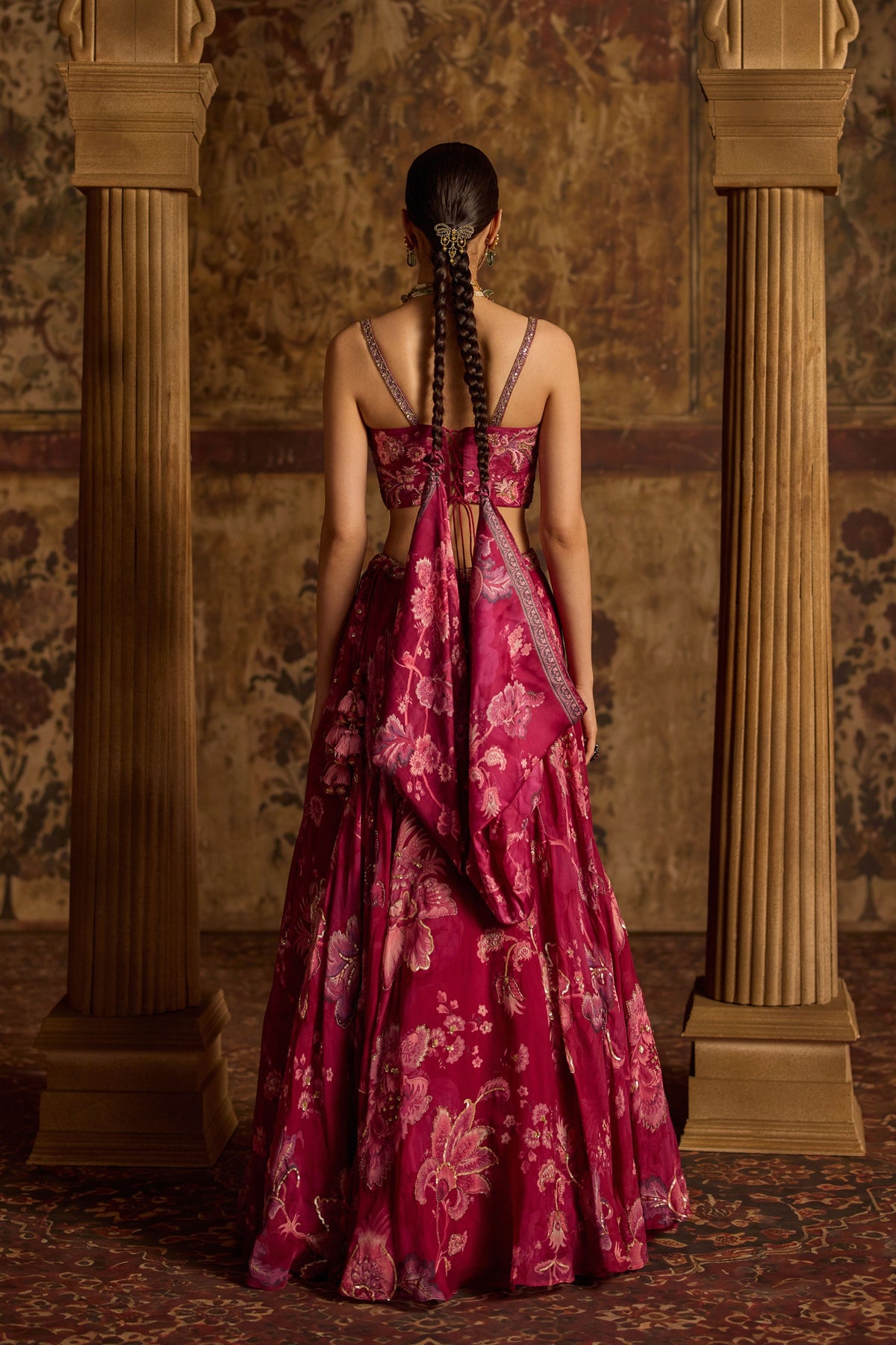 Samreen Fuschia Lehenga Set