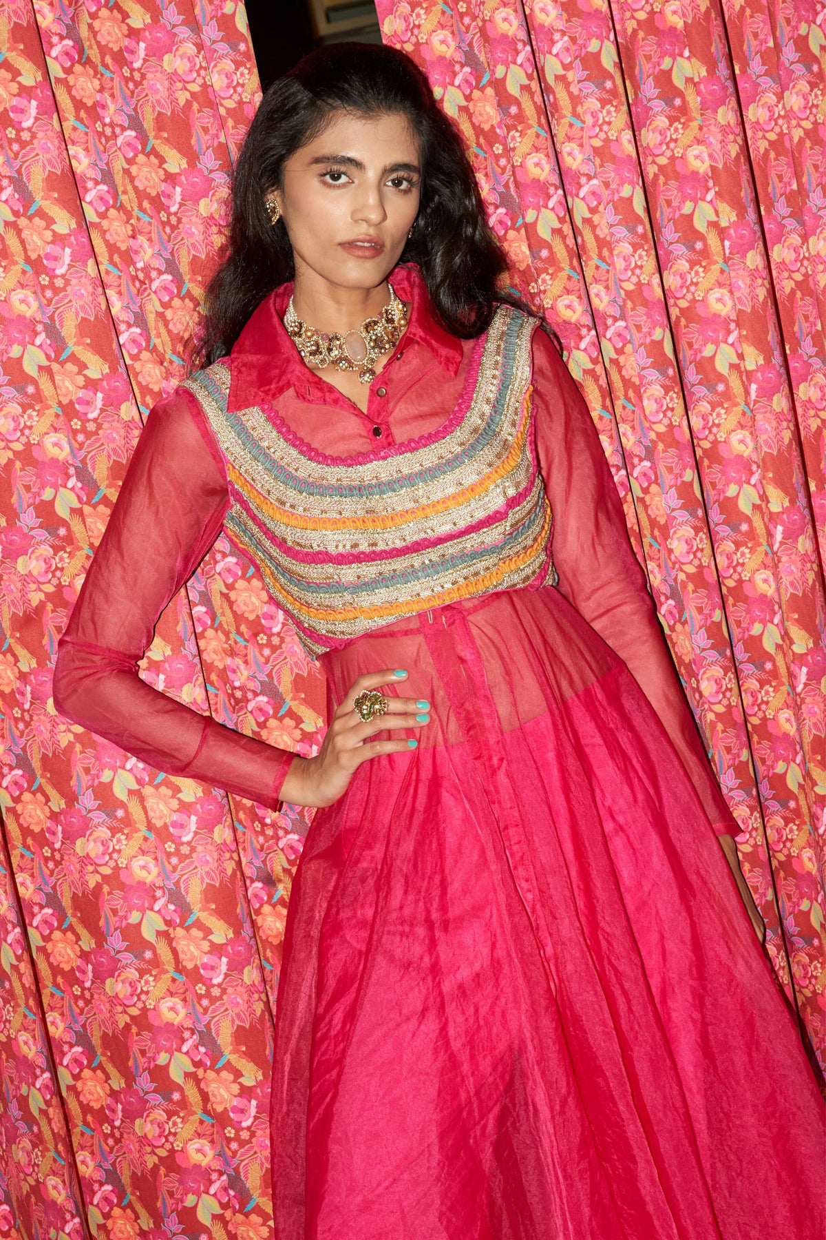 Fuschia Affair Jacket Set