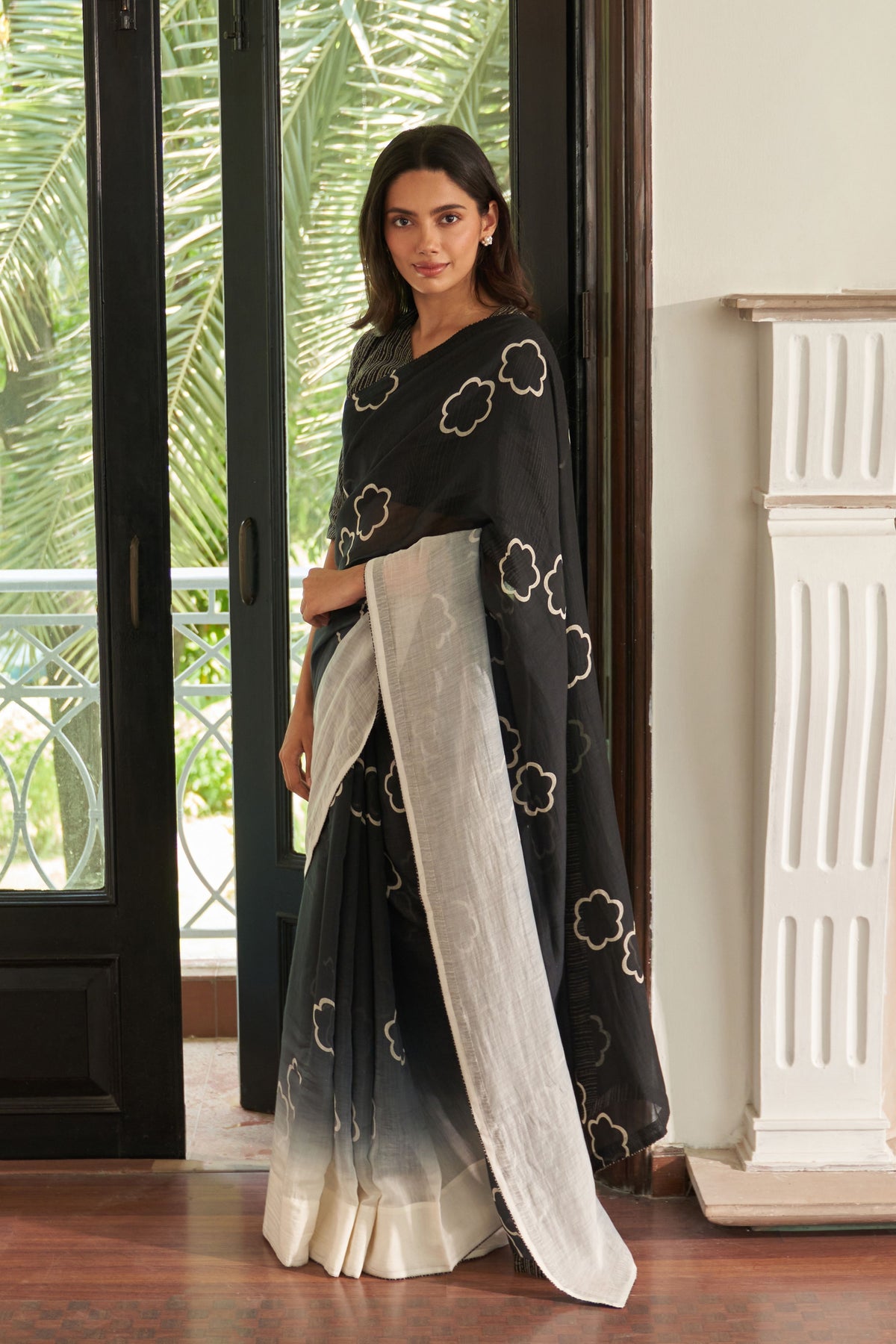 Noir Floral Saree