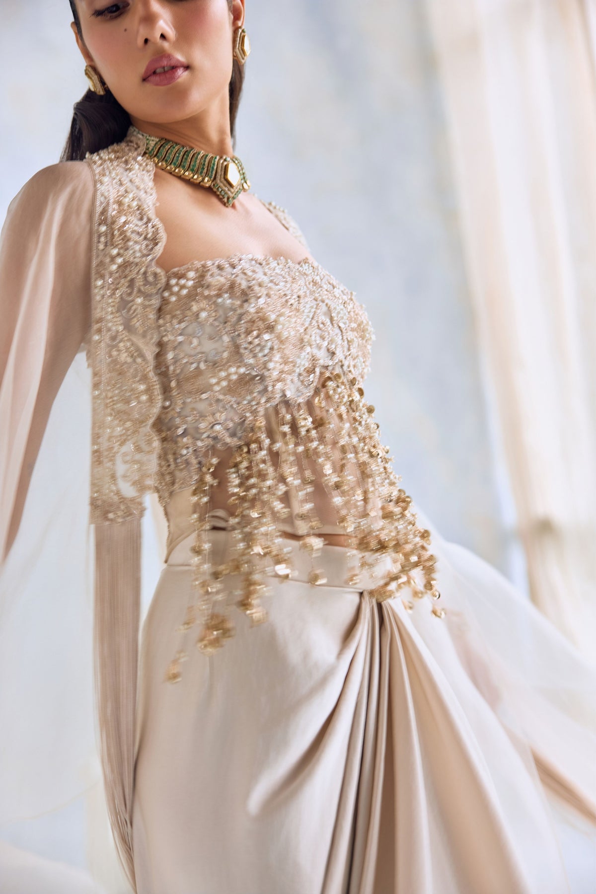 Yara Cape Skirt Set