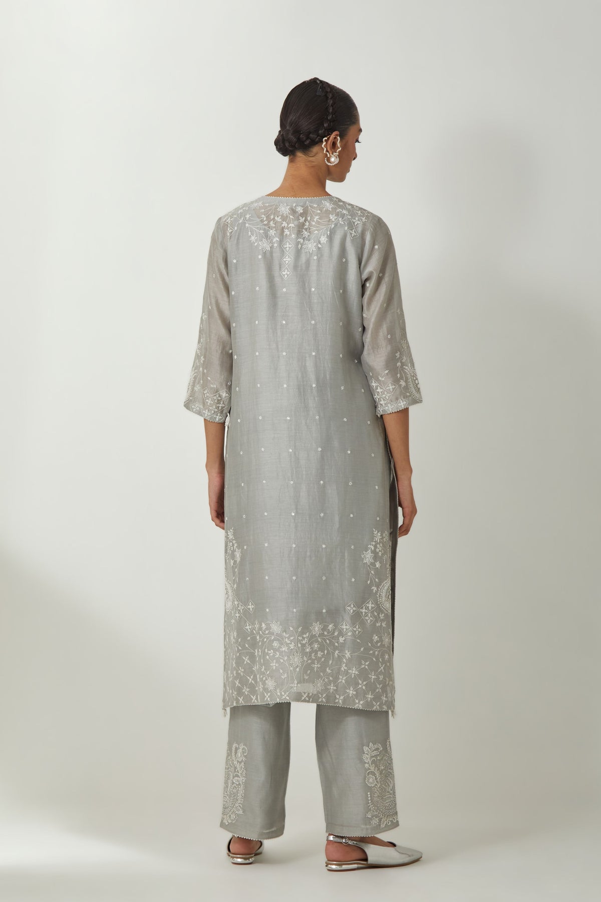 Grey Straight Kurta