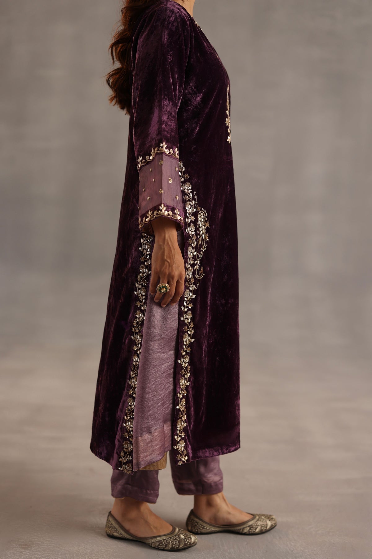 Megh Purple Kurta Set