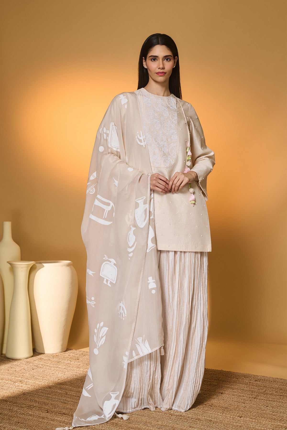 Rose Blushing Sharara Set