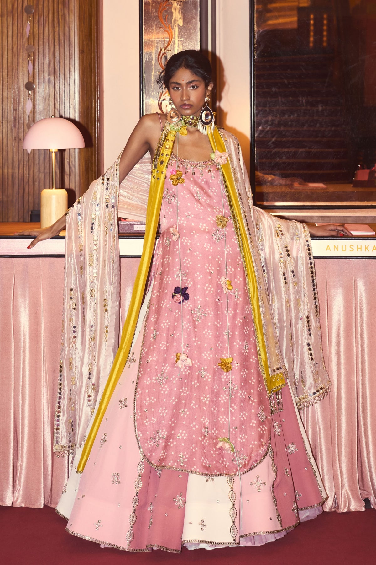 Lamhe Pink Embellished Lehenga Set