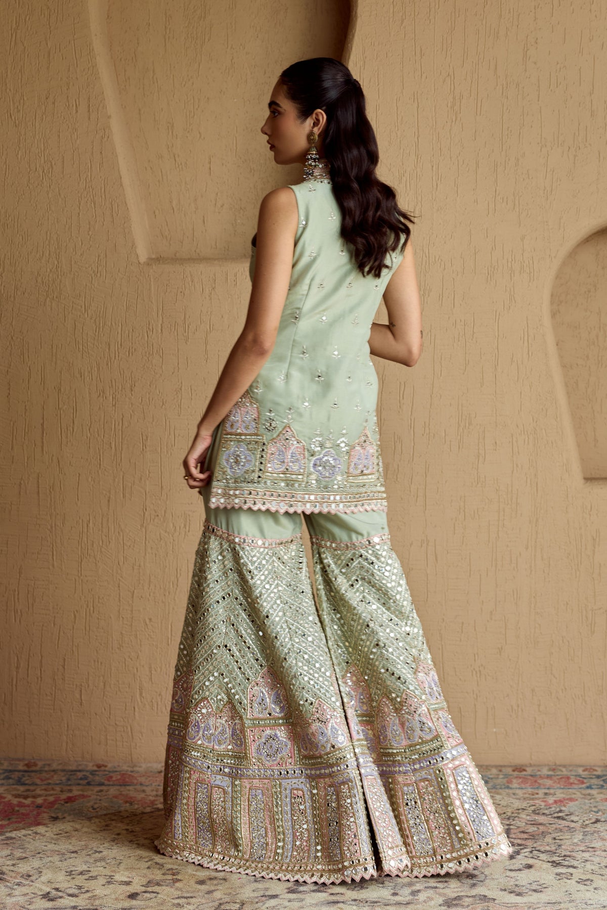 Mint Green Kurta Sharara Set
