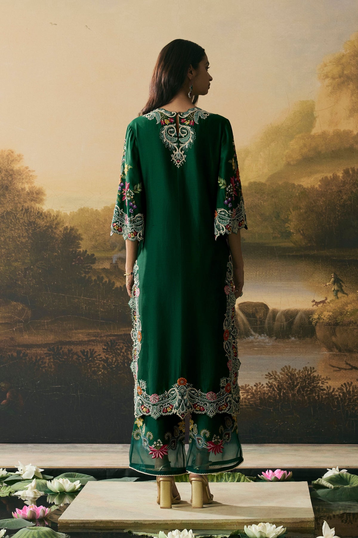 Emerald Chanderi Kurta Set