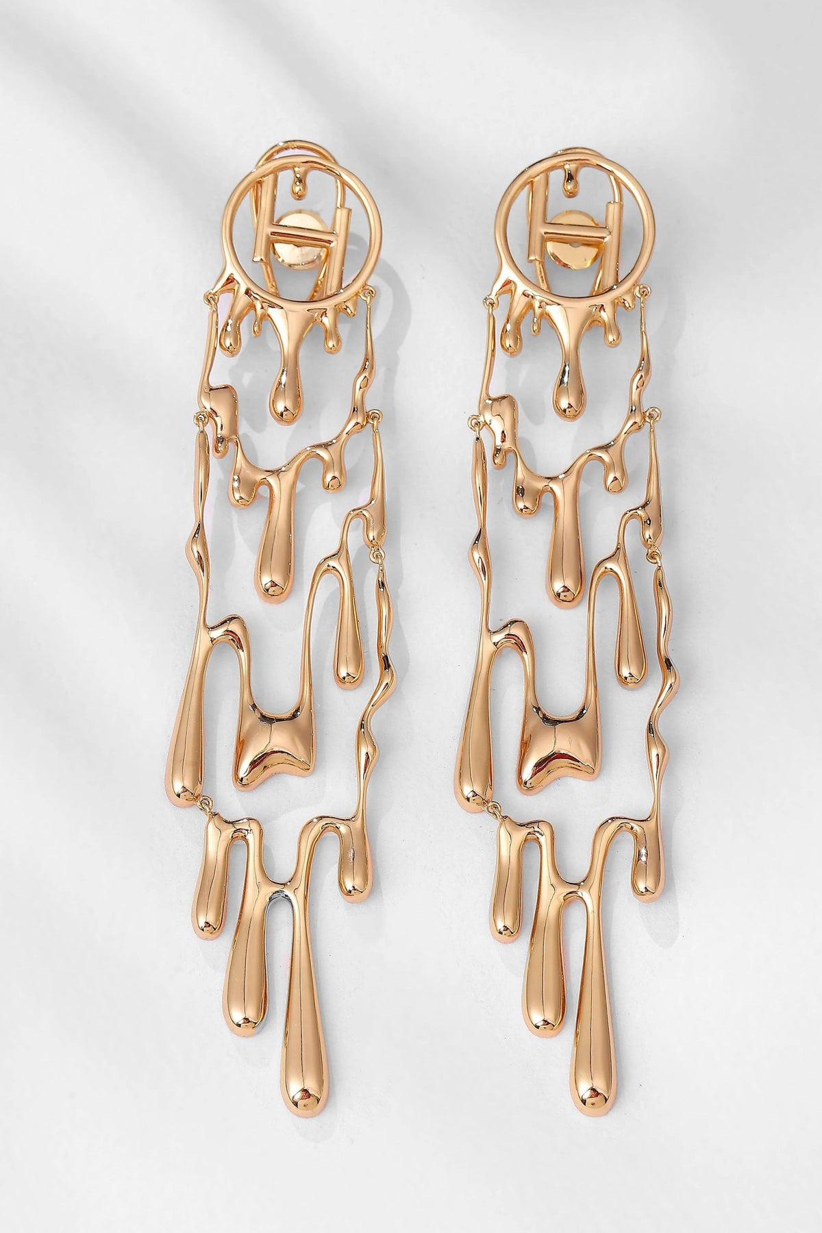 Free Fall Earrings in Gold