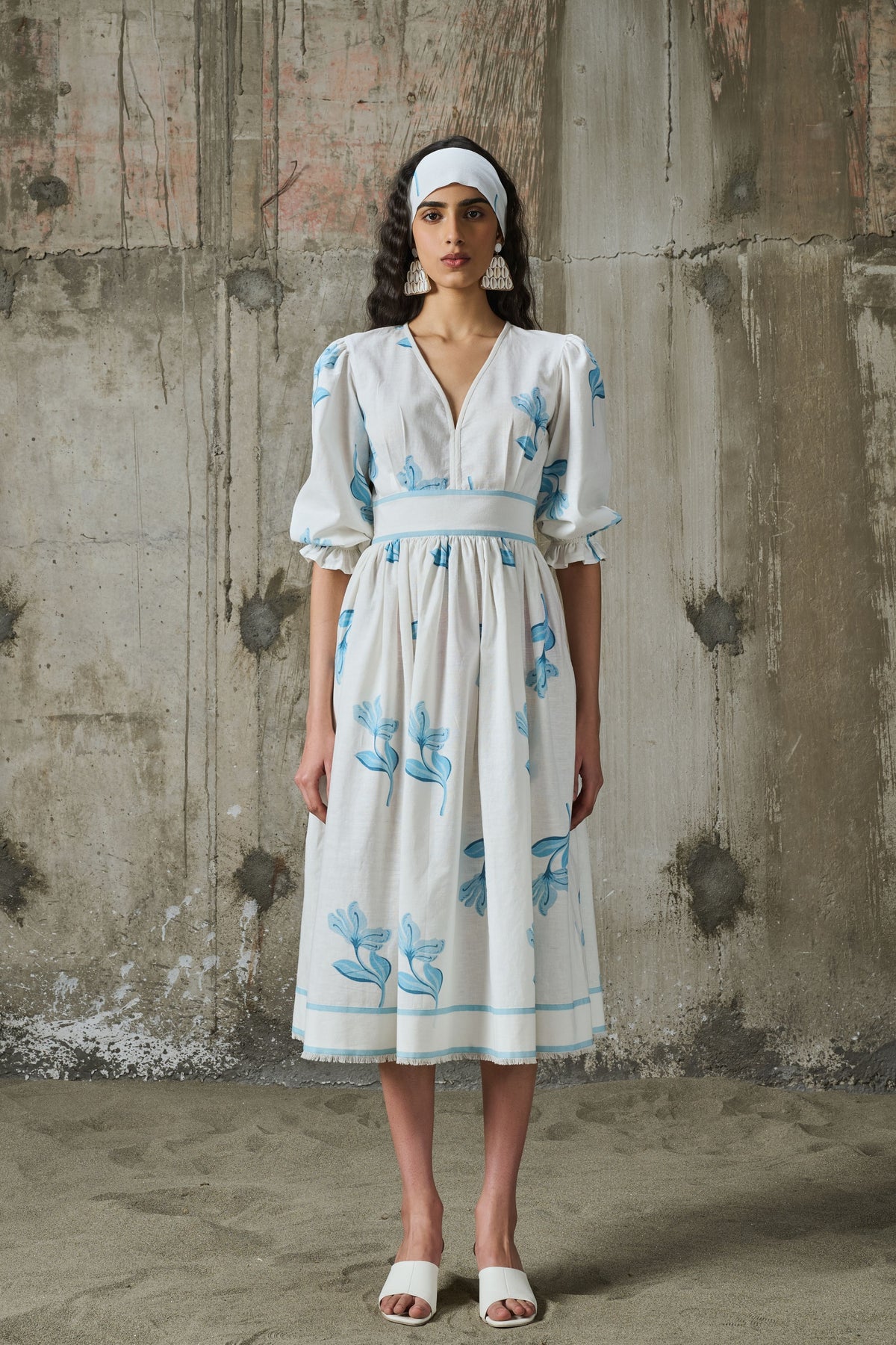 Moonlit Bloom Midi dress