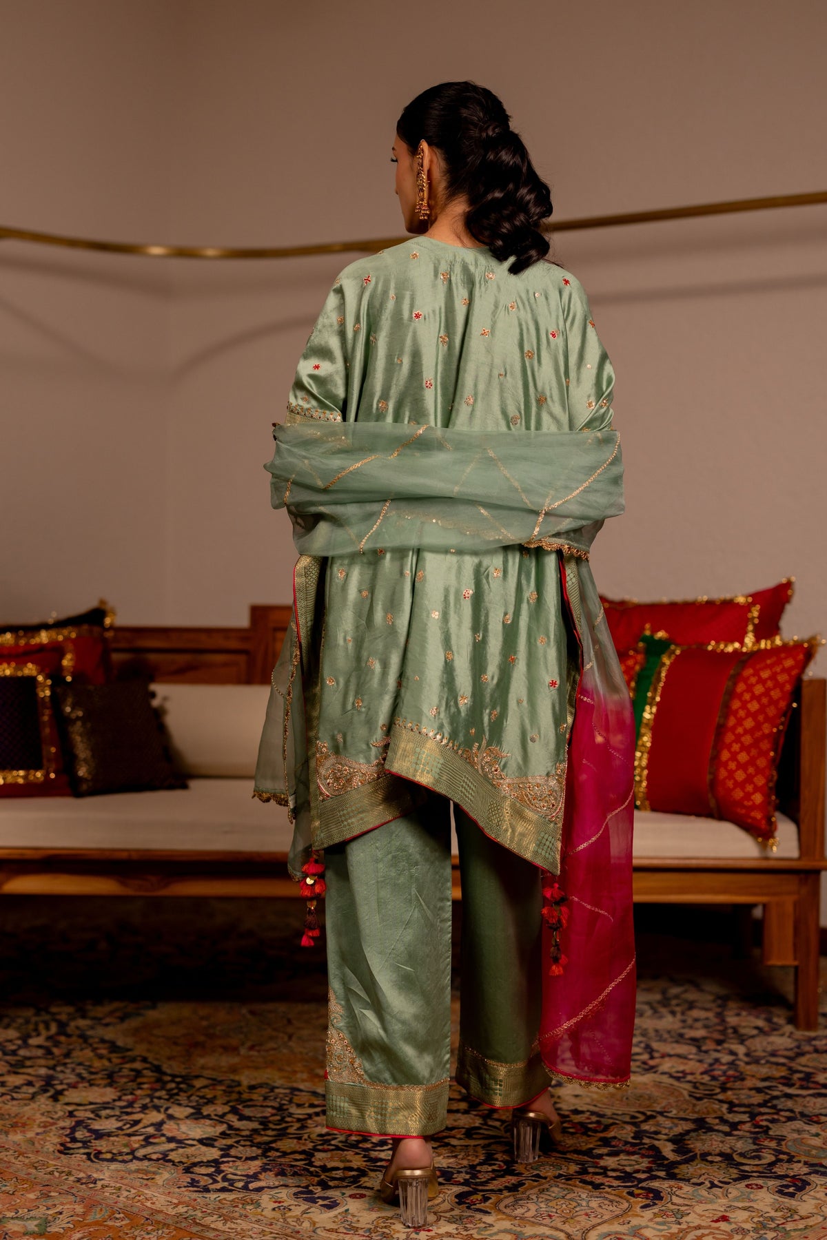Kark Sage Kaftan Set