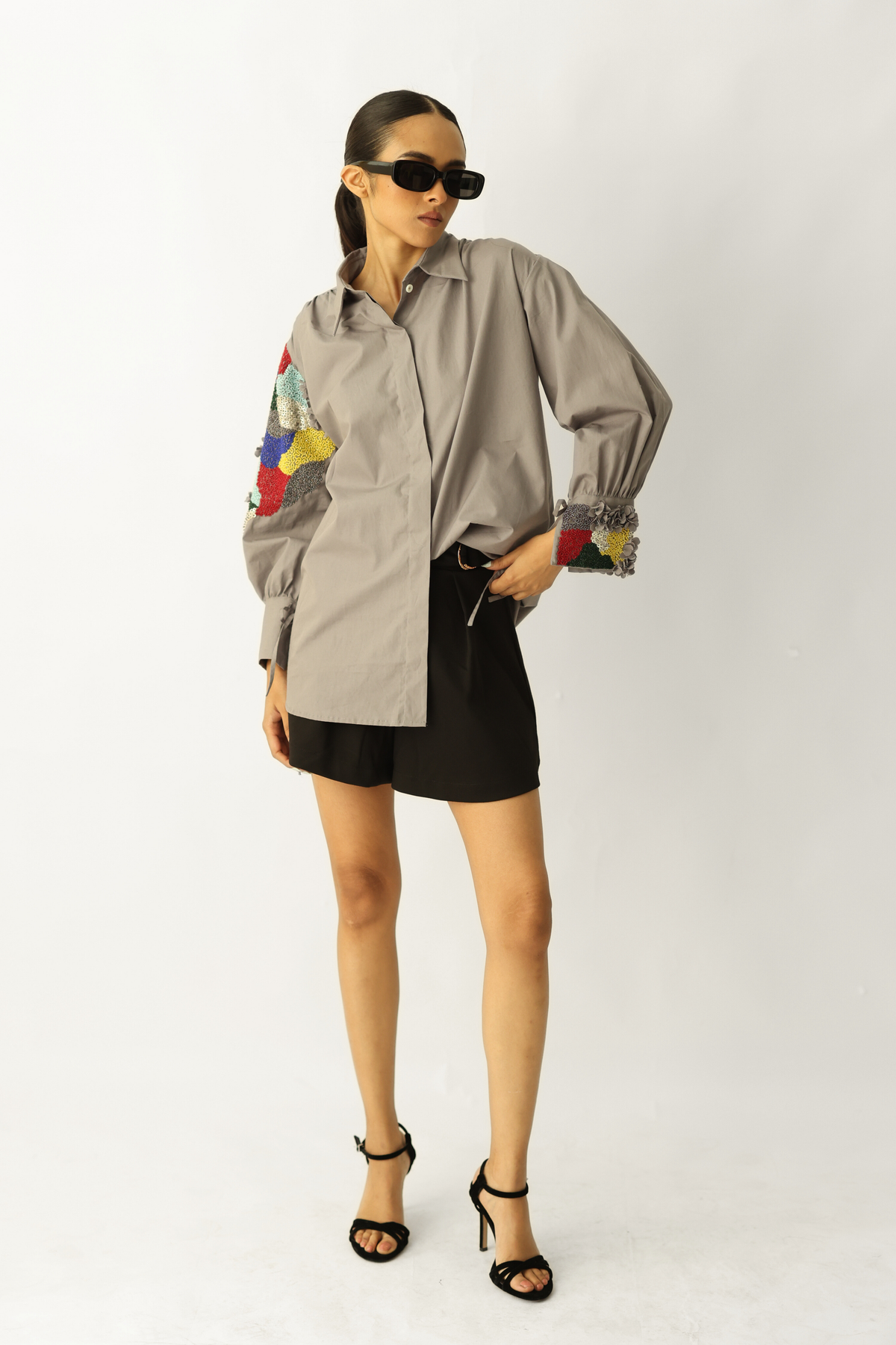 Grey Prism Sleeve Shirt
