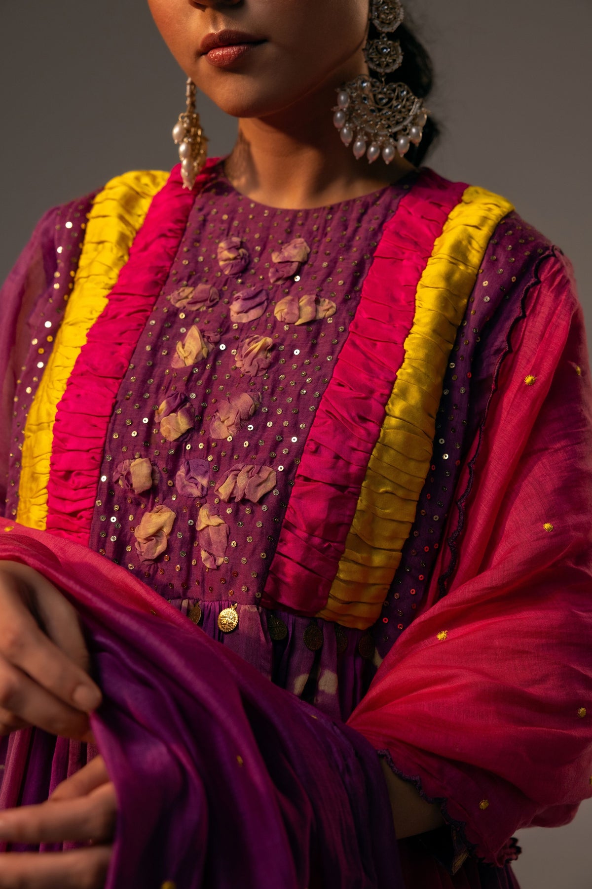 Purple Kurta With Pant