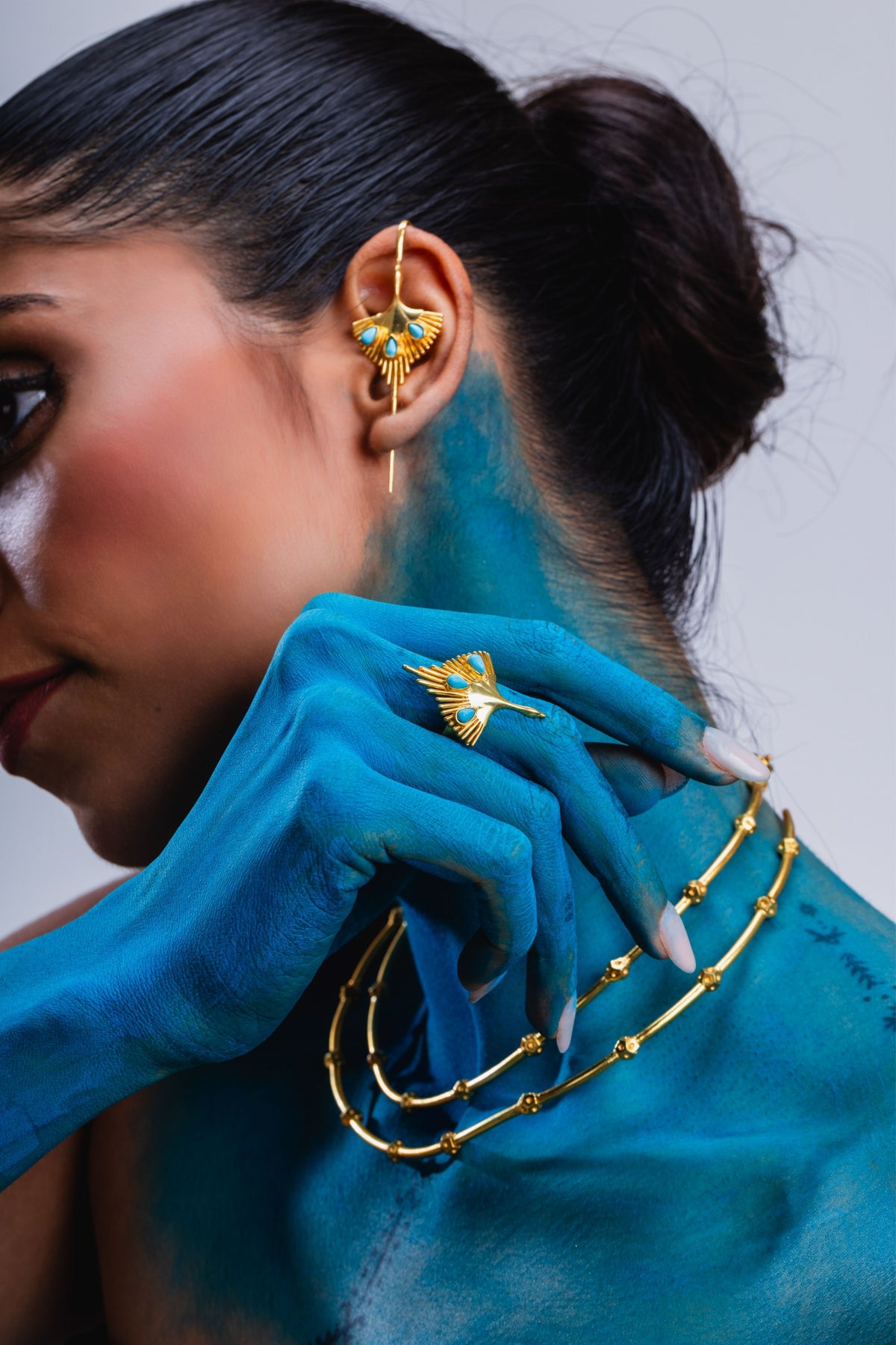 Eagle Turq Ear Cuff