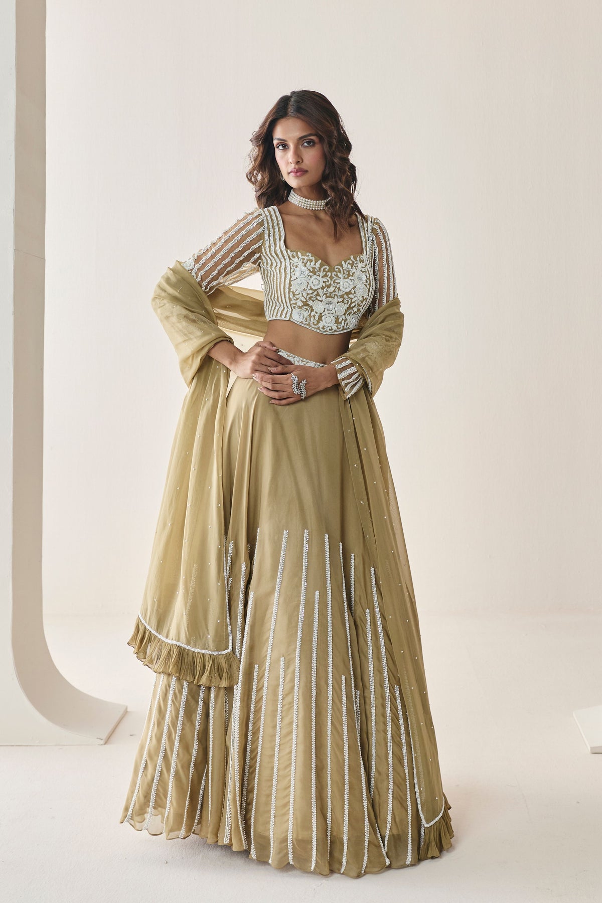 Sage Lehenga Set
