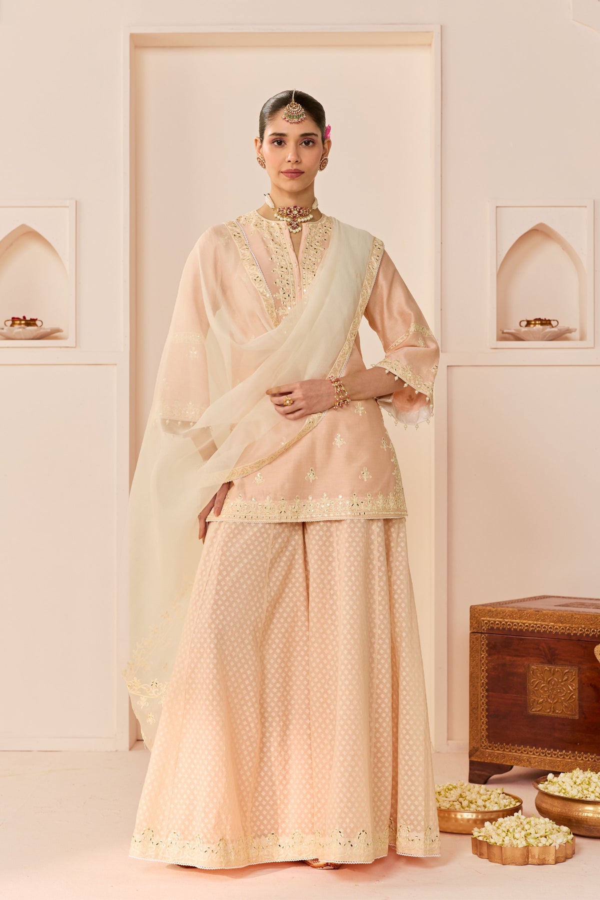 Rehma Carnation Pink Sharara Set
