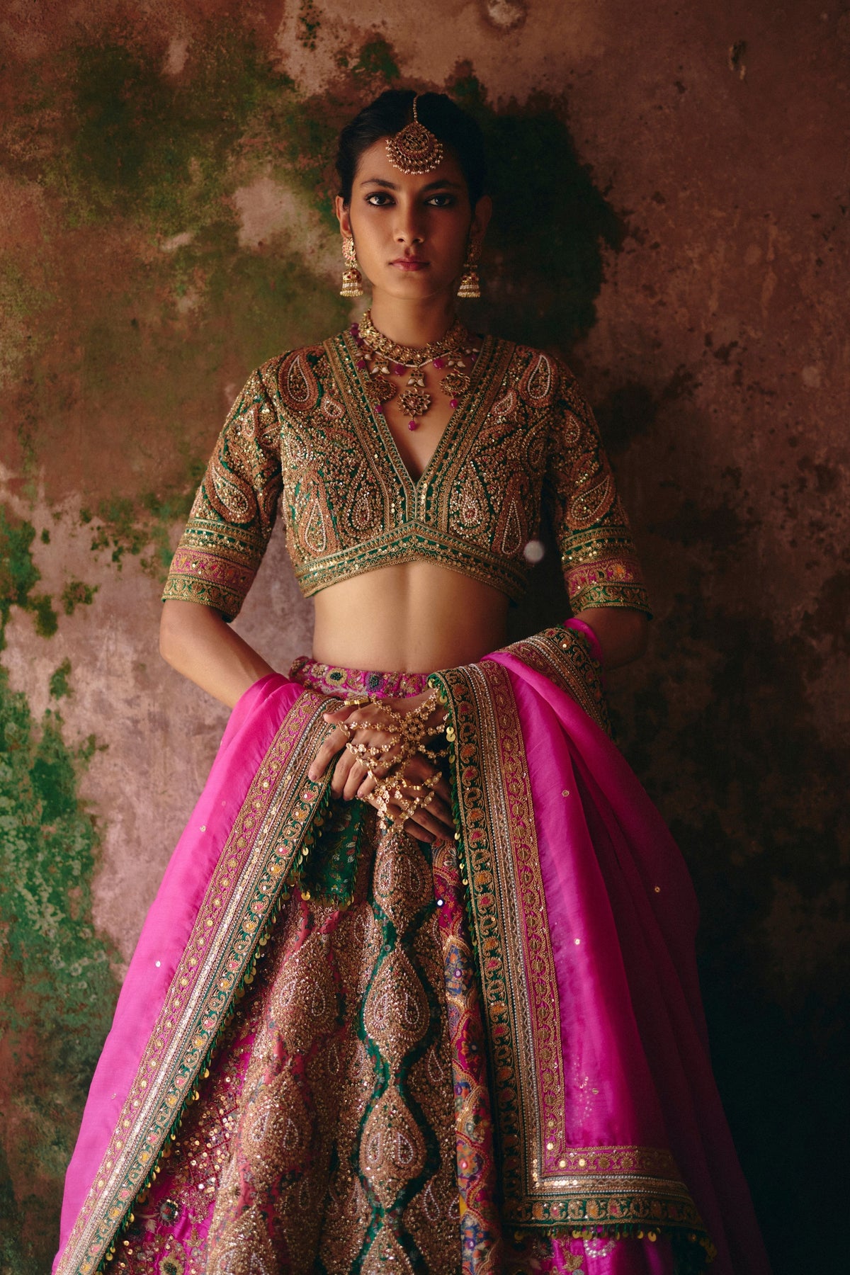 Gulrez Multi Coloured Lehenga Set