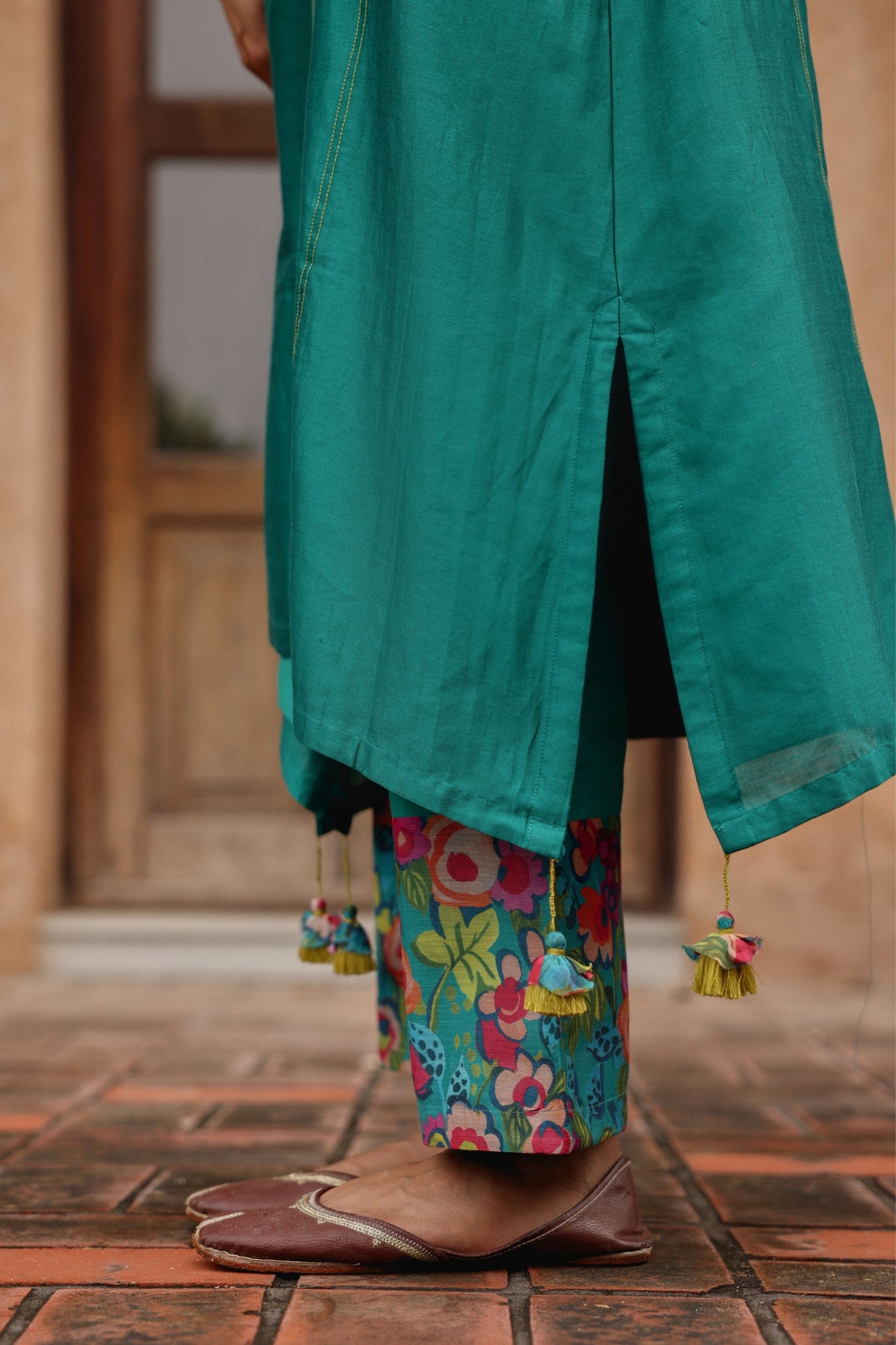 Teal Kurta Set