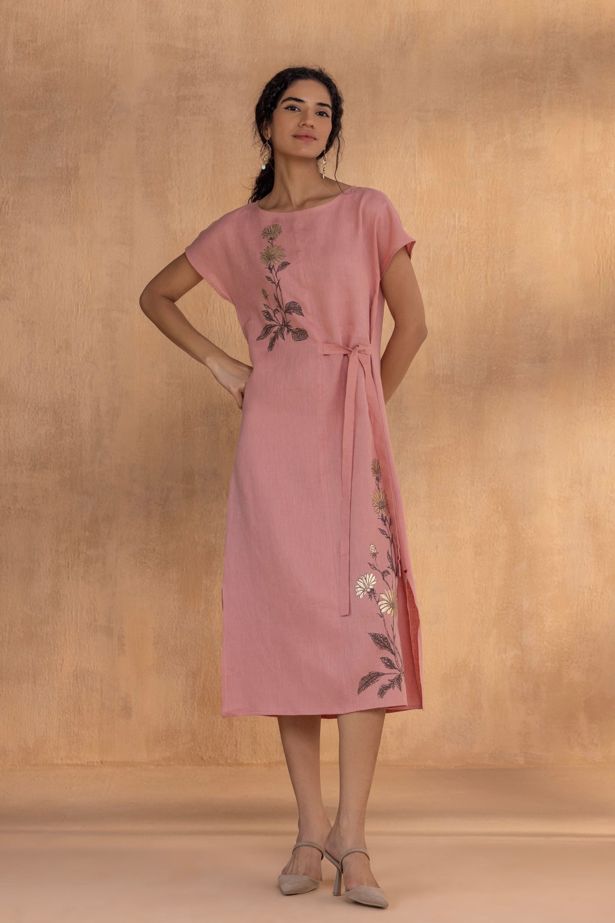 Golden Daisy Bow Dress