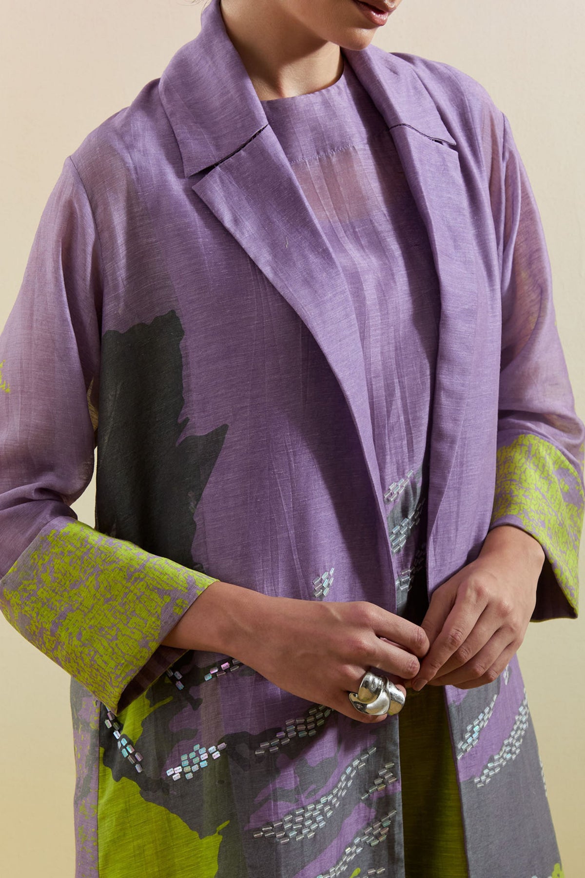 Gliss Lilac & Neon Jacket Set