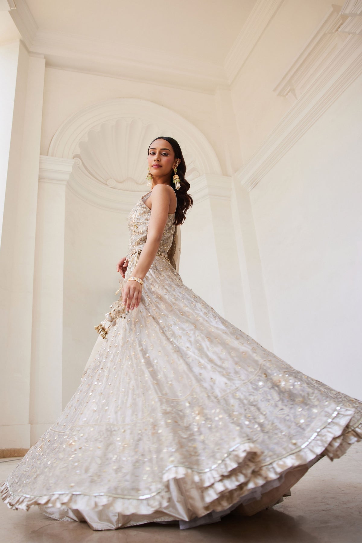 Tissue Lehenga Set